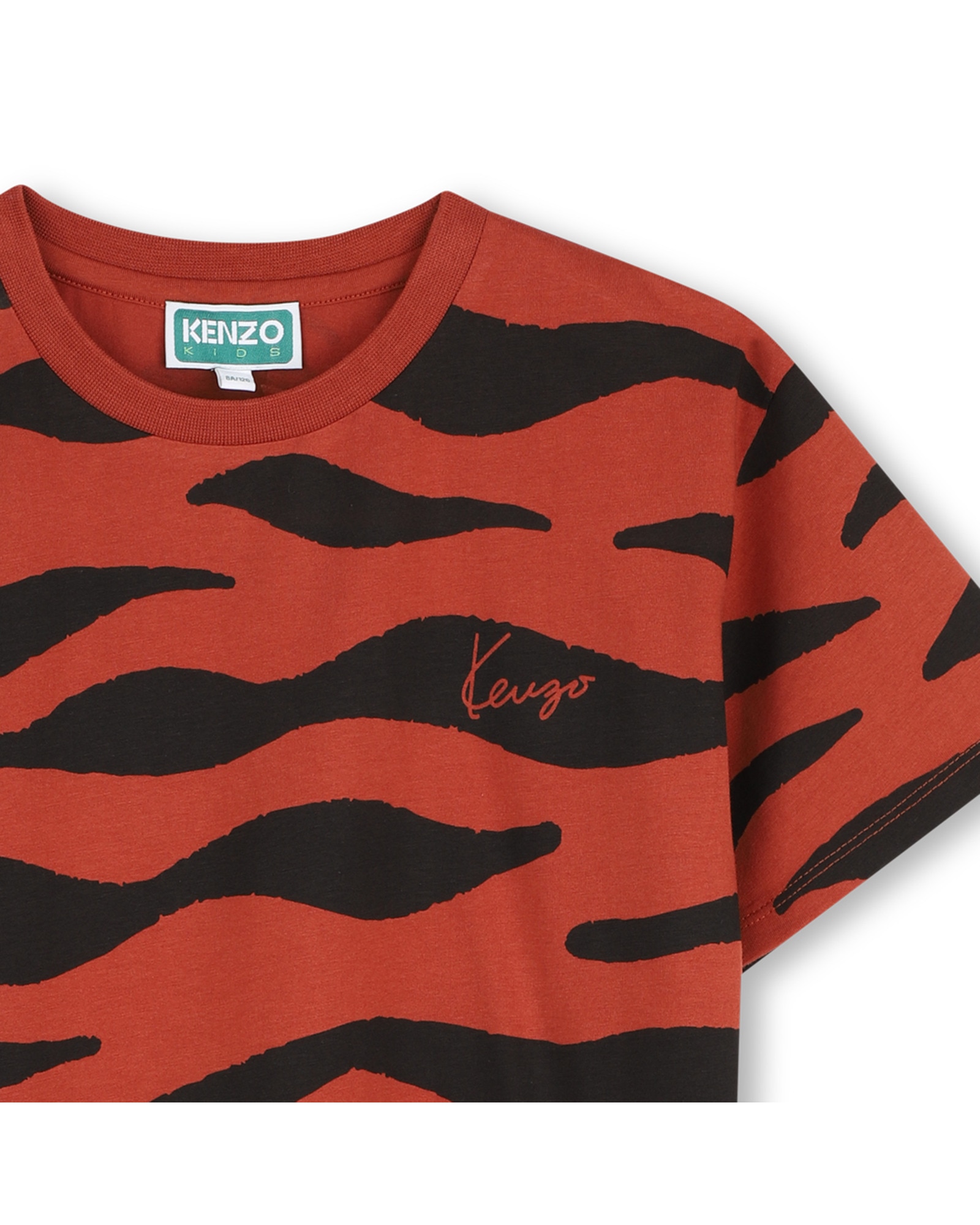 Camiseta de niño de manga corta con estampado animal - Kenzo Kids - Marrón Marrón-2