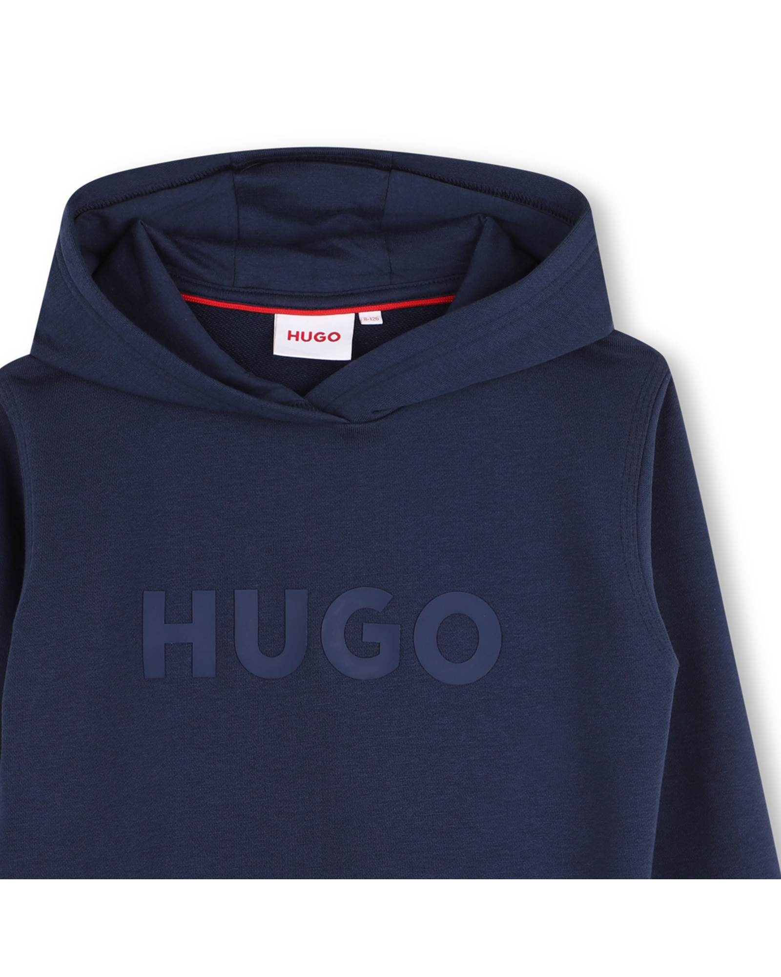 Imagen 2 de Sudadera con capucha de niño liso - Hugo - Azul marino Azul marino