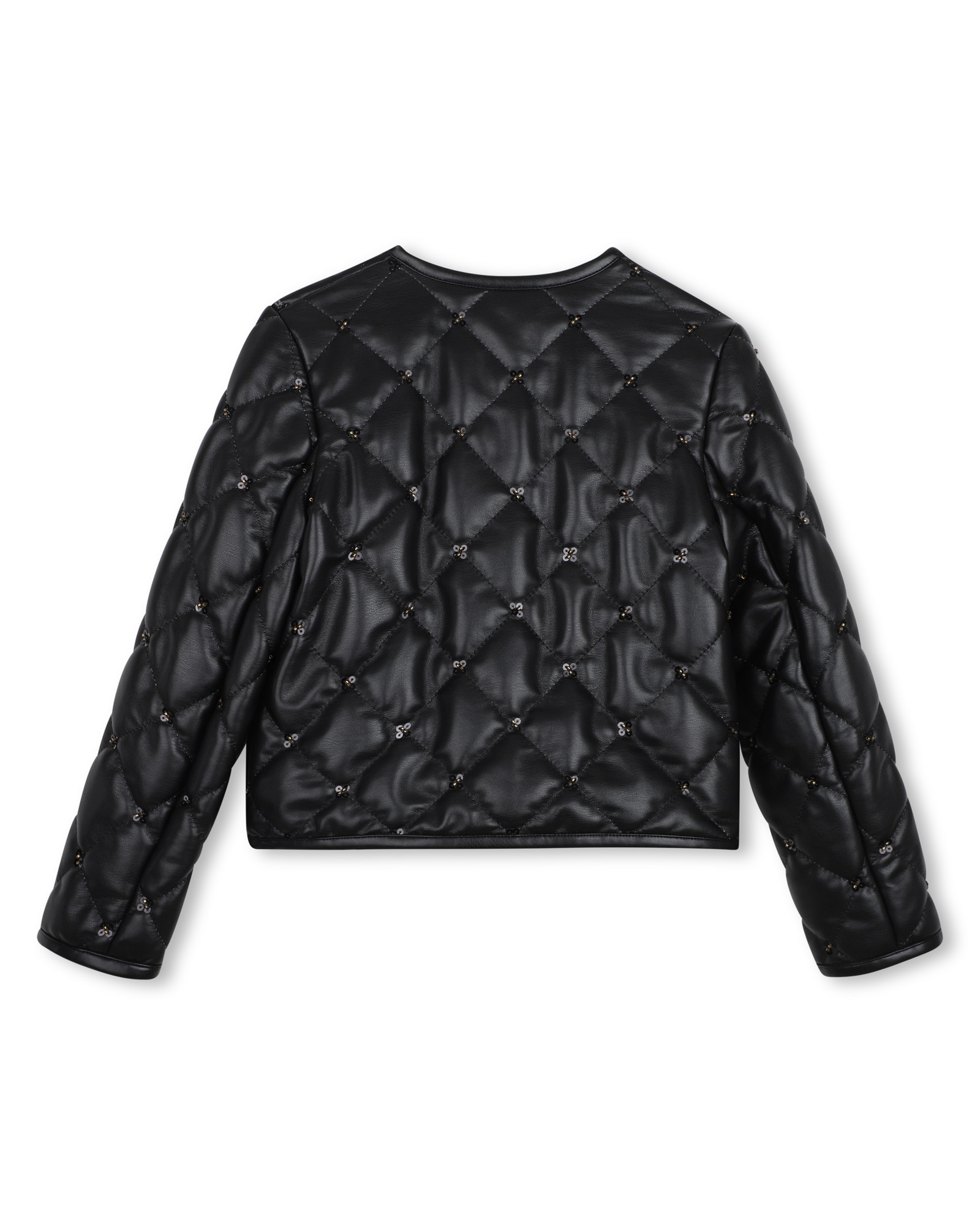 Cazadora de niña con cuadros - Karl Lagerfeld Kids - Negro Negro-1