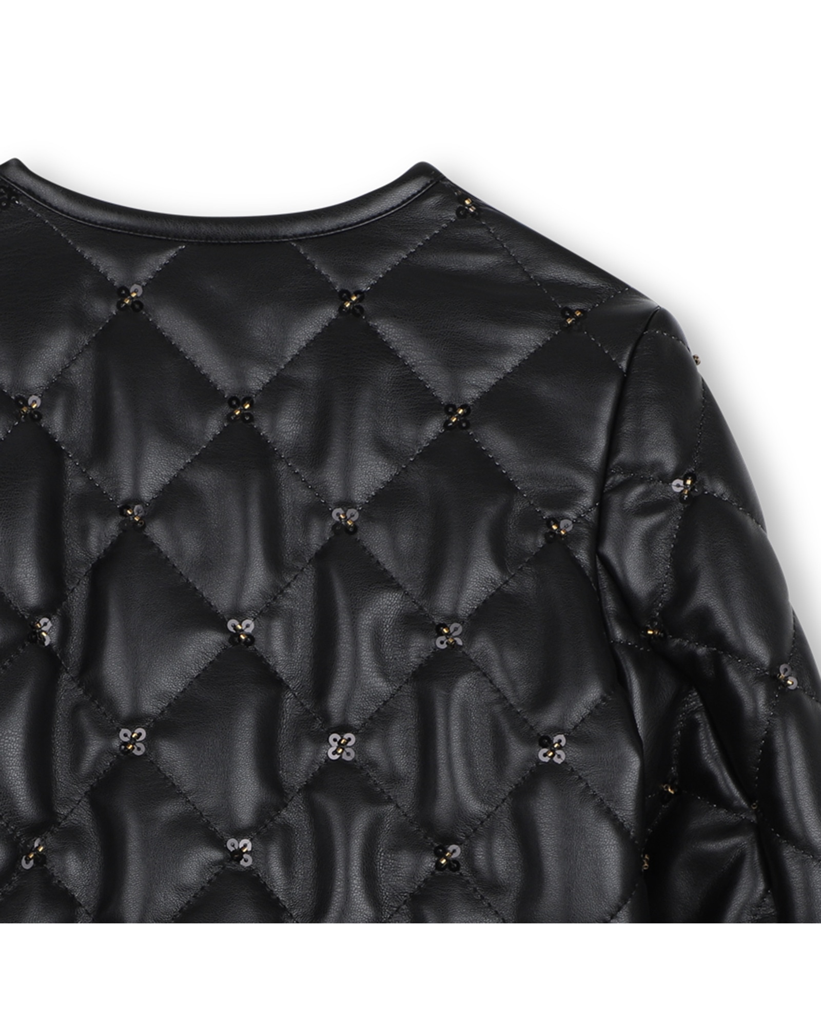 Cazadora de niña con cuadros - Karl Lagerfeld Kids - Negro Negro-2