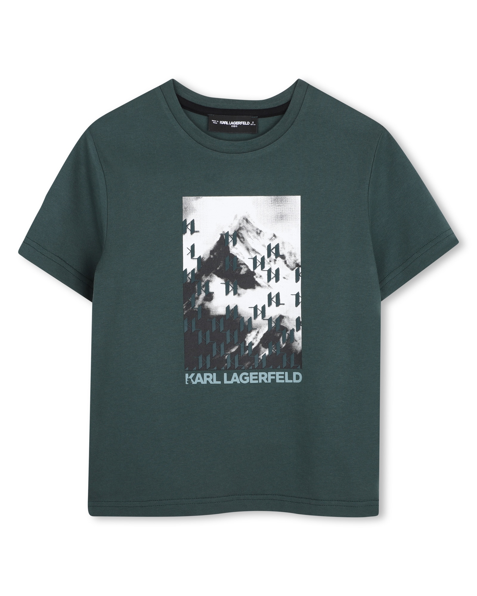 Imagen 1 de Camiseta de niño de manga corta con estampado grande Verde