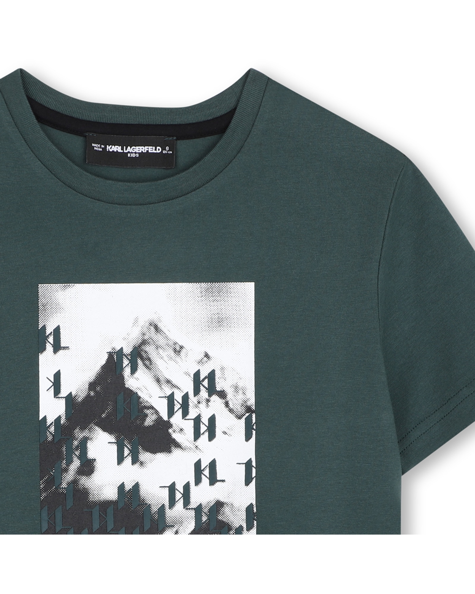 Imagen 2 de Camiseta de niño de manga corta con estampado grande - Karl Lagerfeld Kids - Verde Verde