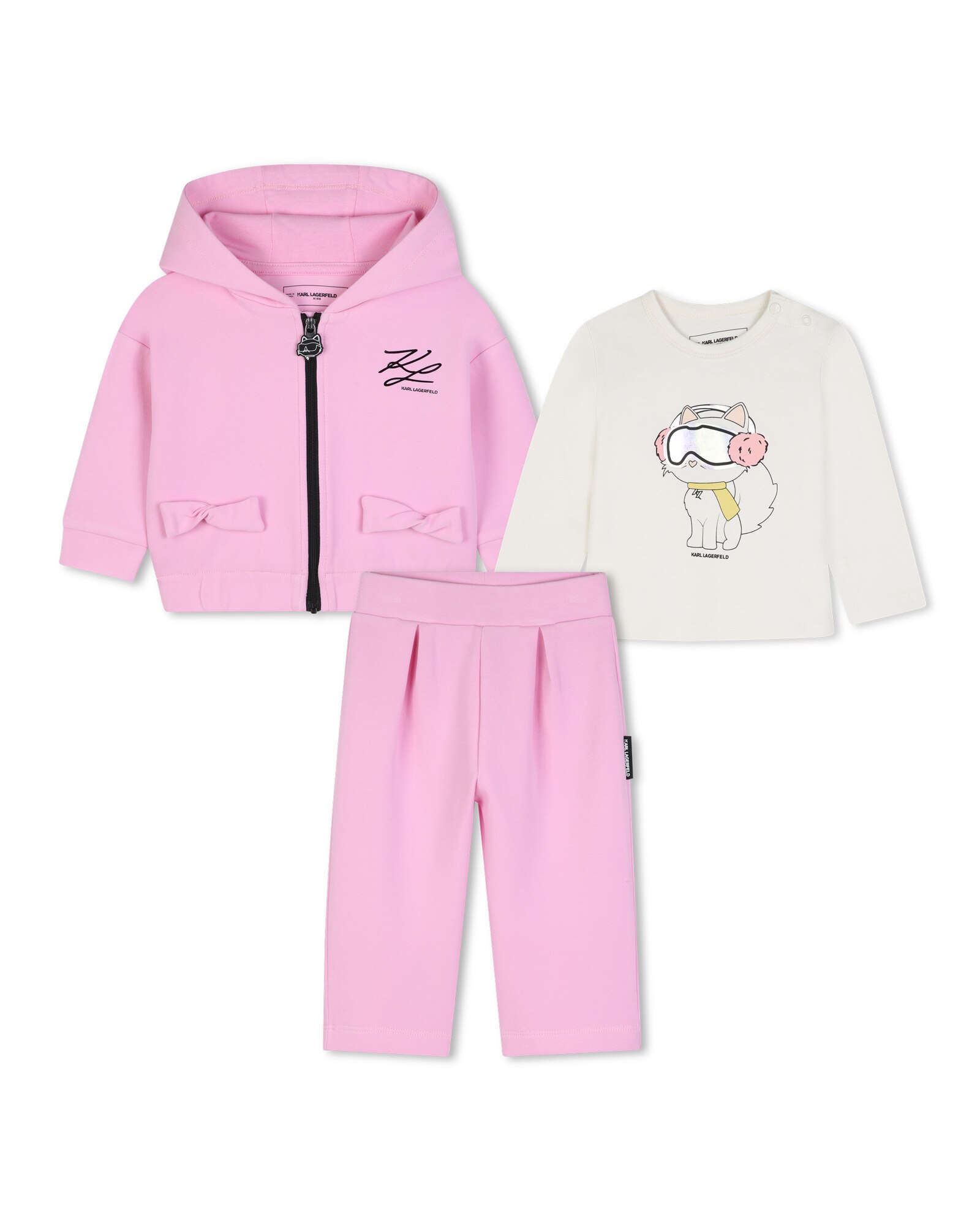 Imagen 0 de Conjunto de bebé niña con estampado grande Rosa
