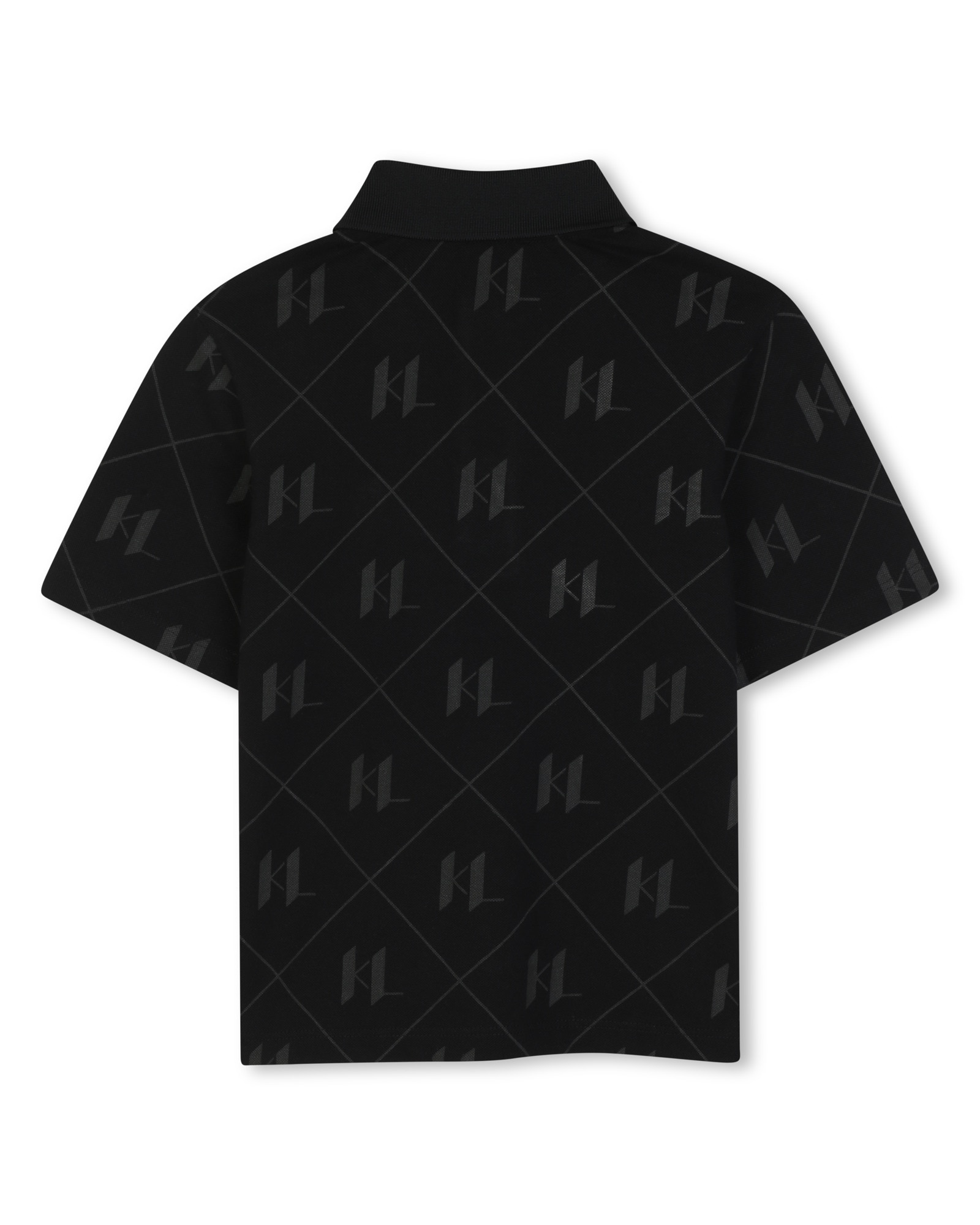 Polo de niño de manga corta con fantasía - Karl Lagerfeld Kids - Negro Negro-3