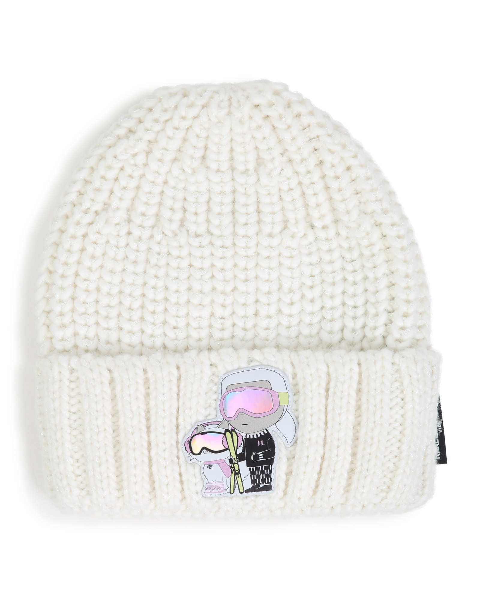 Imagen 0 de Gorro de niña con estampado grande Natural