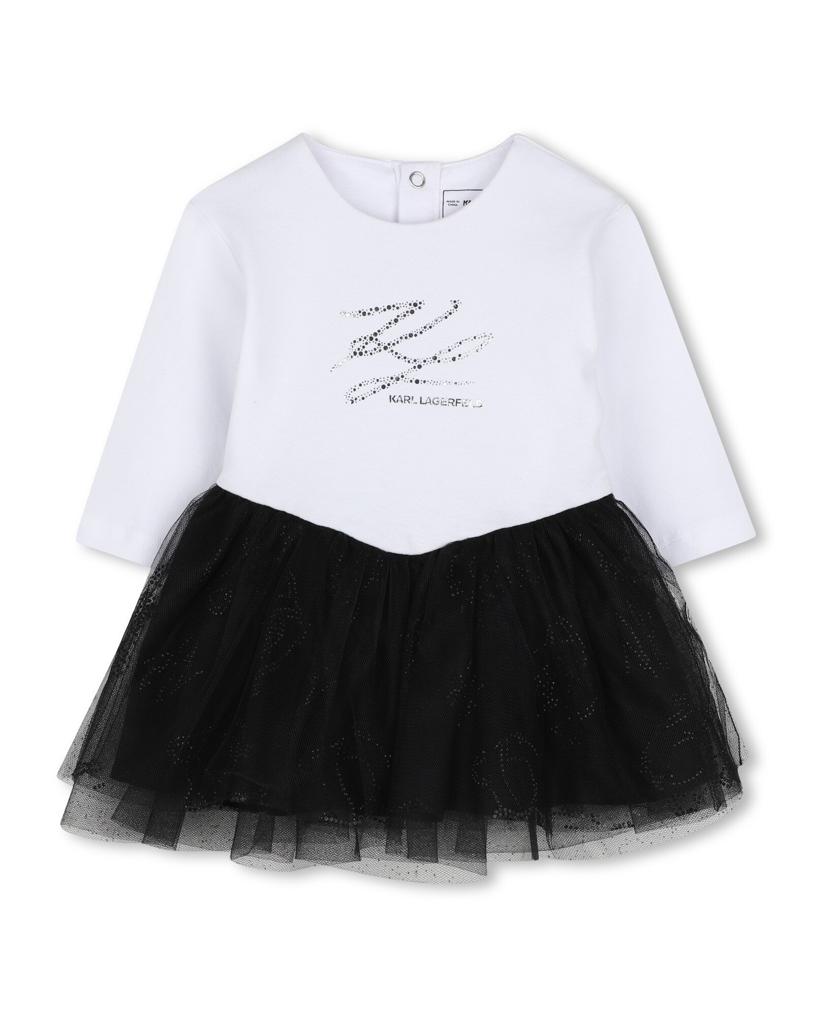 Imagen 0 de Vestido de bebé niña de manga larga con estampado grande Multicolor