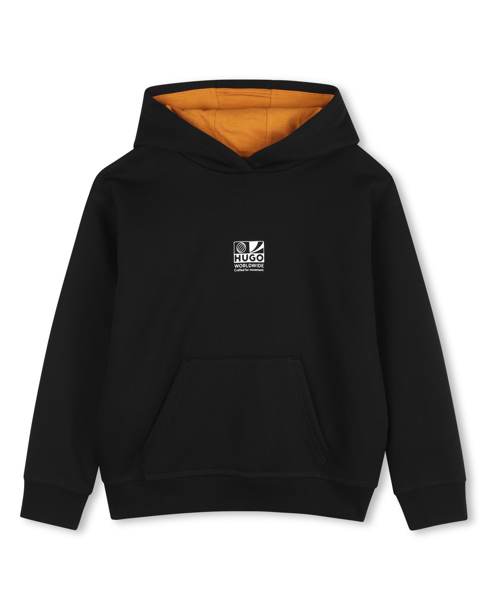 Imagen 0 de Sudadera con capucha de niño con estampado grande Negro
