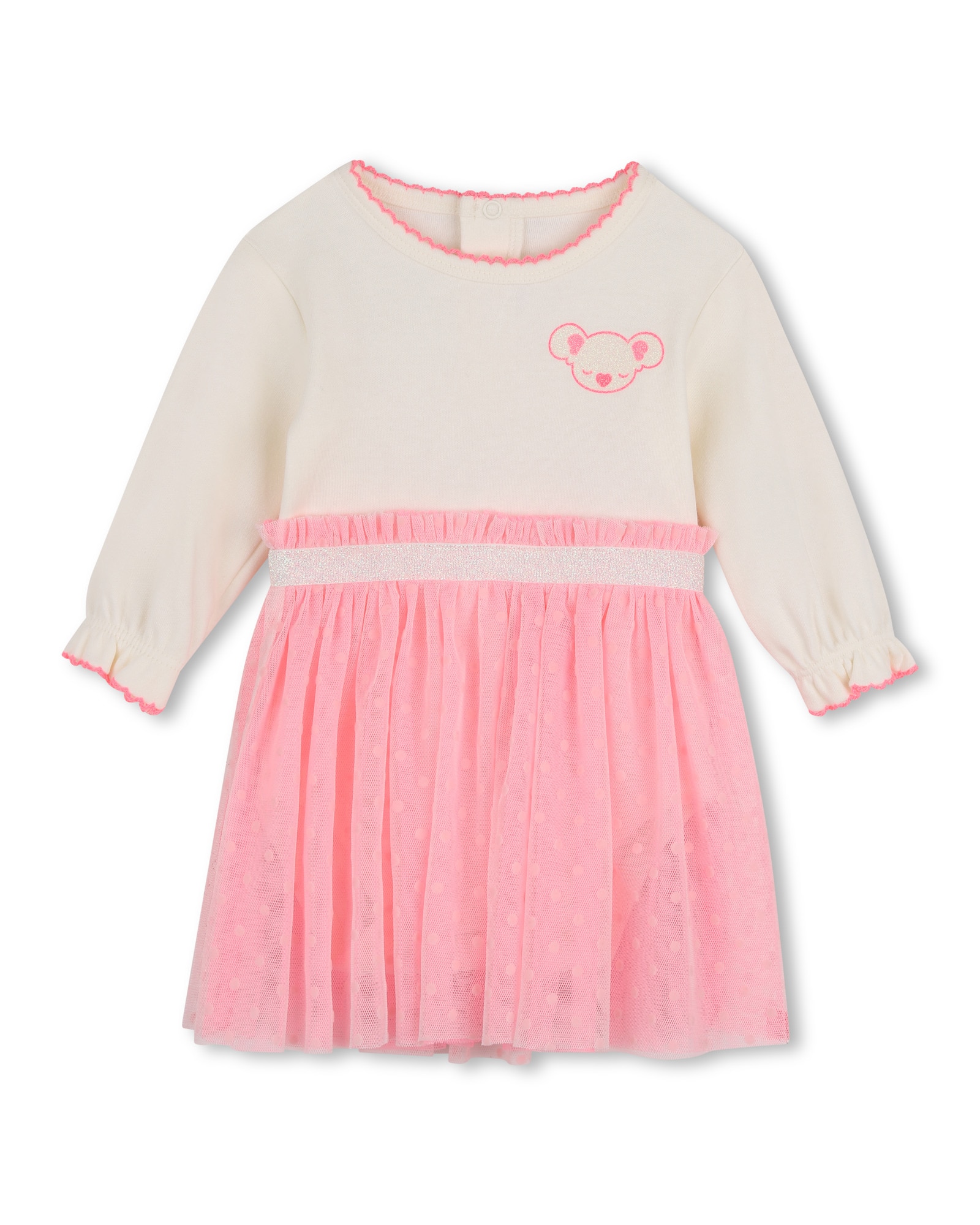 Imagen 0 de Vestido de bebé niña de manga larga con fantasía Multicolor