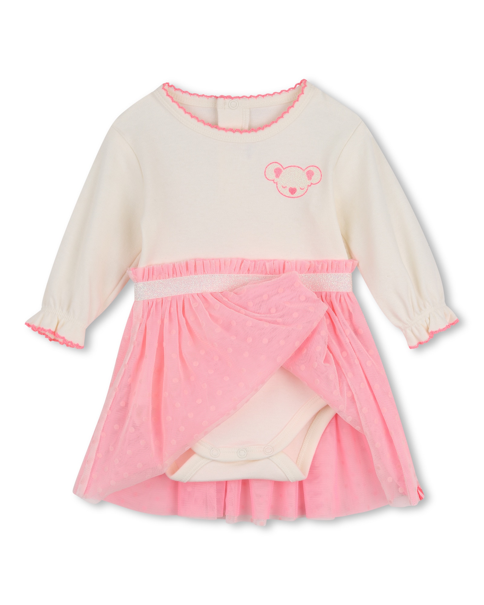 Vestido de bebé niña de manga larga con fantasía - Billieblush - Multicolor Multicolor-2