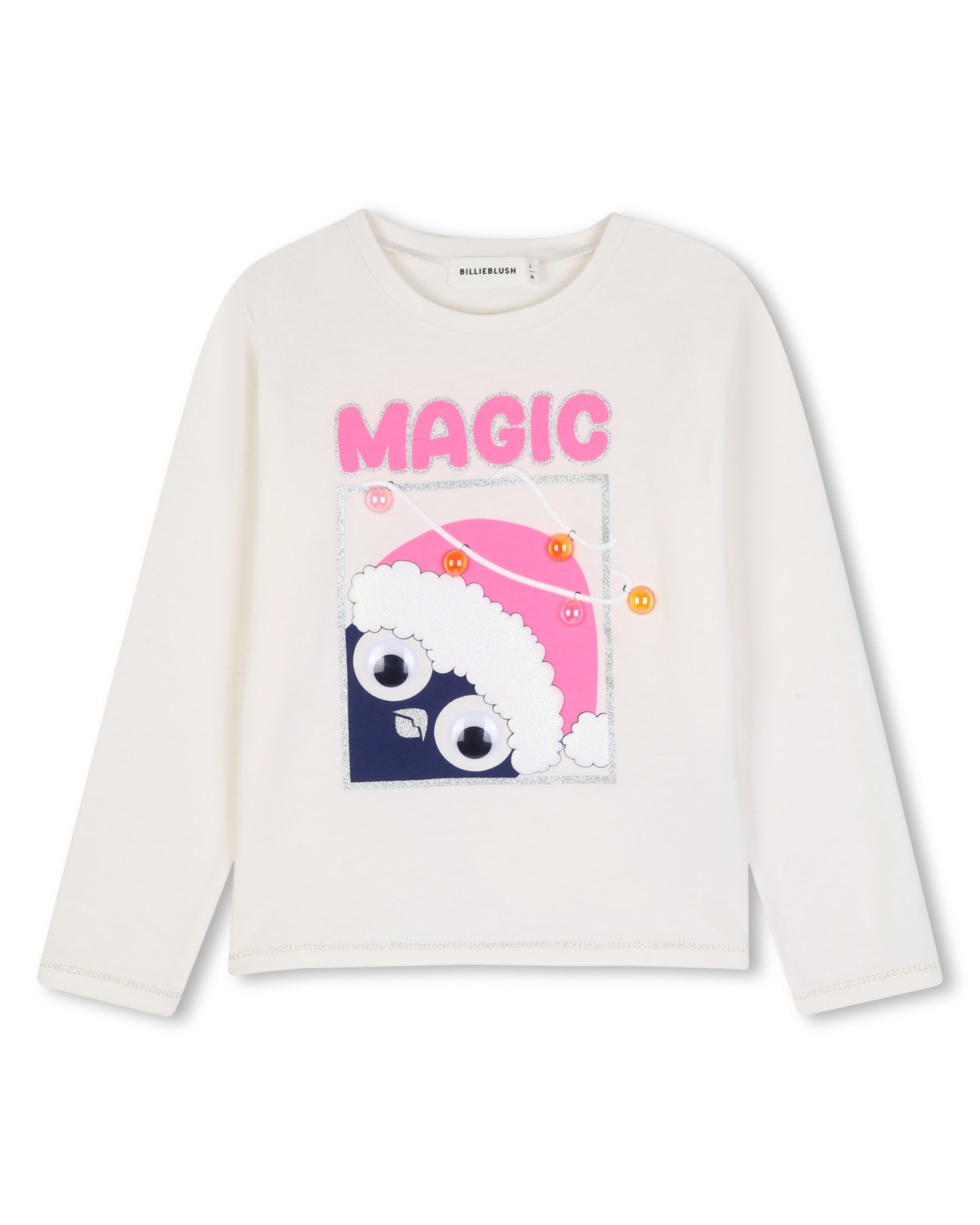 Camiseta de niña de manga larga con estampado grande - Billieblush - Crudo Crudo-1