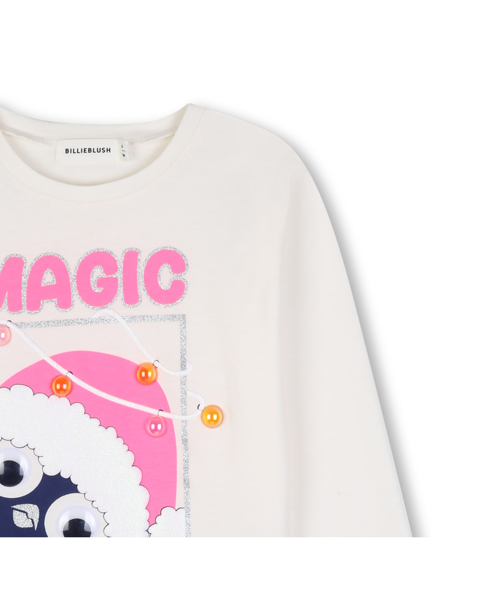 Camiseta de niña de manga larga con estampado grande - Billieblush - Crudo Crudo-2
