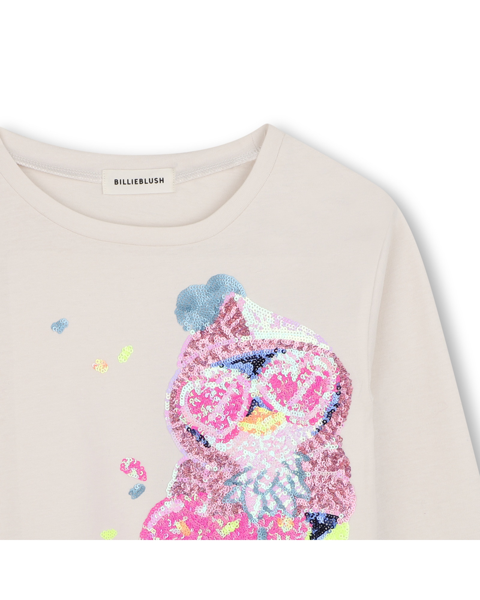 Imagen 2 de Camiseta de niña de manga larga con estampado grande - Billieblush - Crudo Crudo