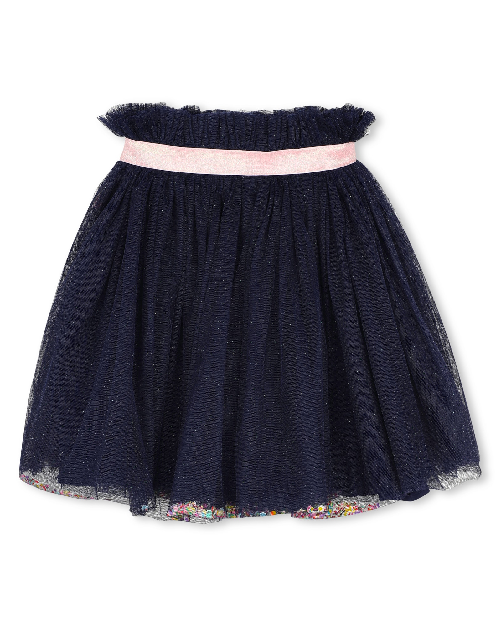 Falda de niña con estampado grande - Billieblush - Azul marino Azul marino-3