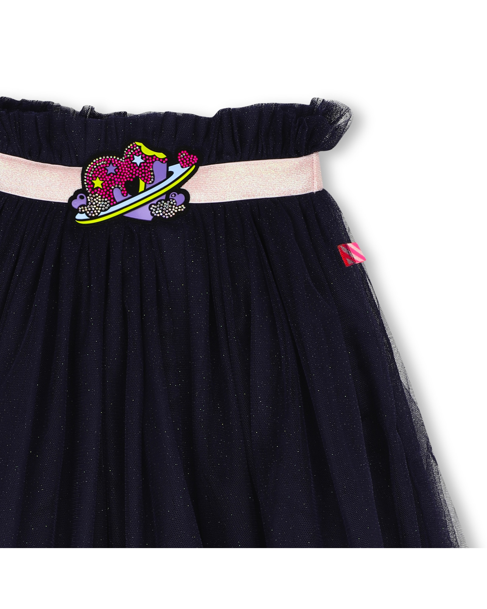 Falda de niña con estampado grande - Billieblush - Azul marino Azul marino-2