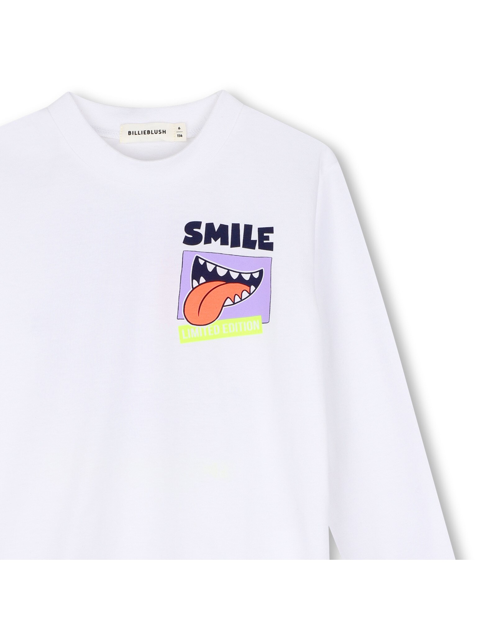 Camiseta de niño de manga larga con estampado grande - Billieblush - Blanco Blanco-2
