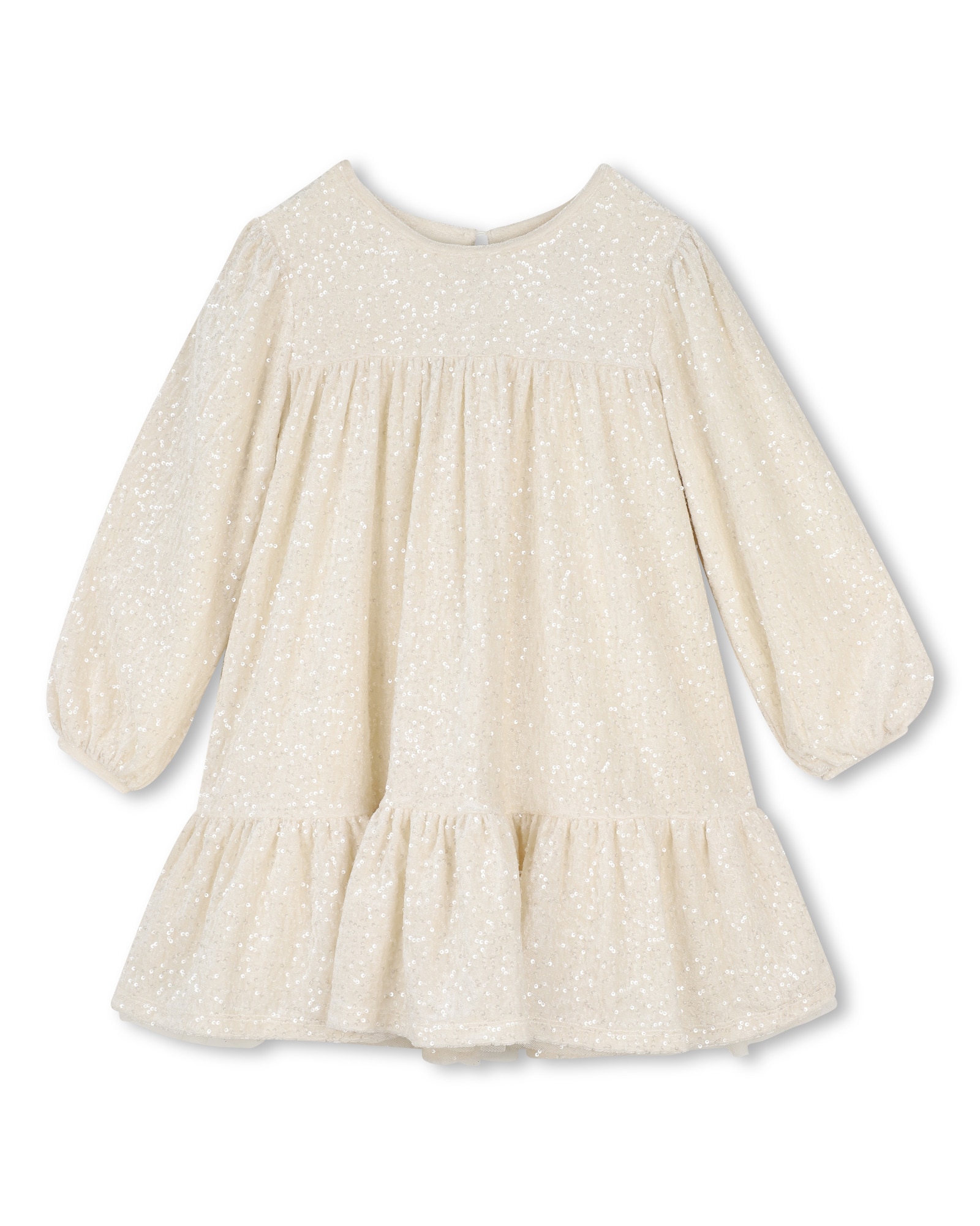 Vestido de niña de manga larga con fantasía - Billieblush - Gris claro Gris claro-1