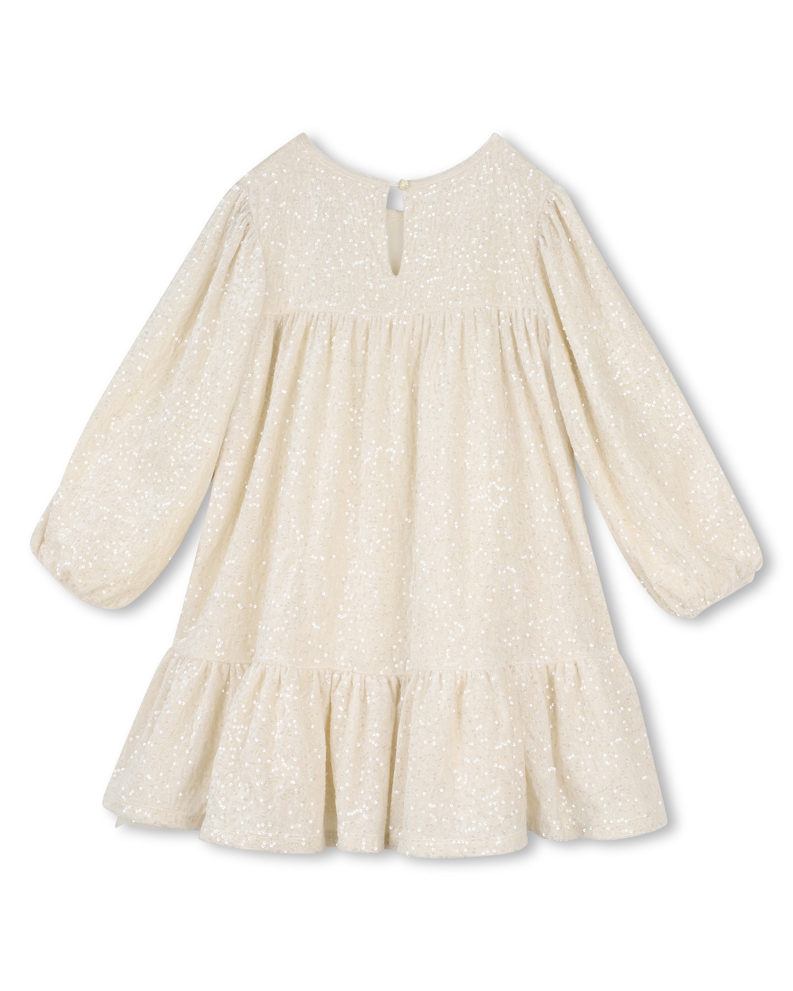 Vestido de niña de manga larga con fantasía - Billieblush - Gris claro Gris claro-3
