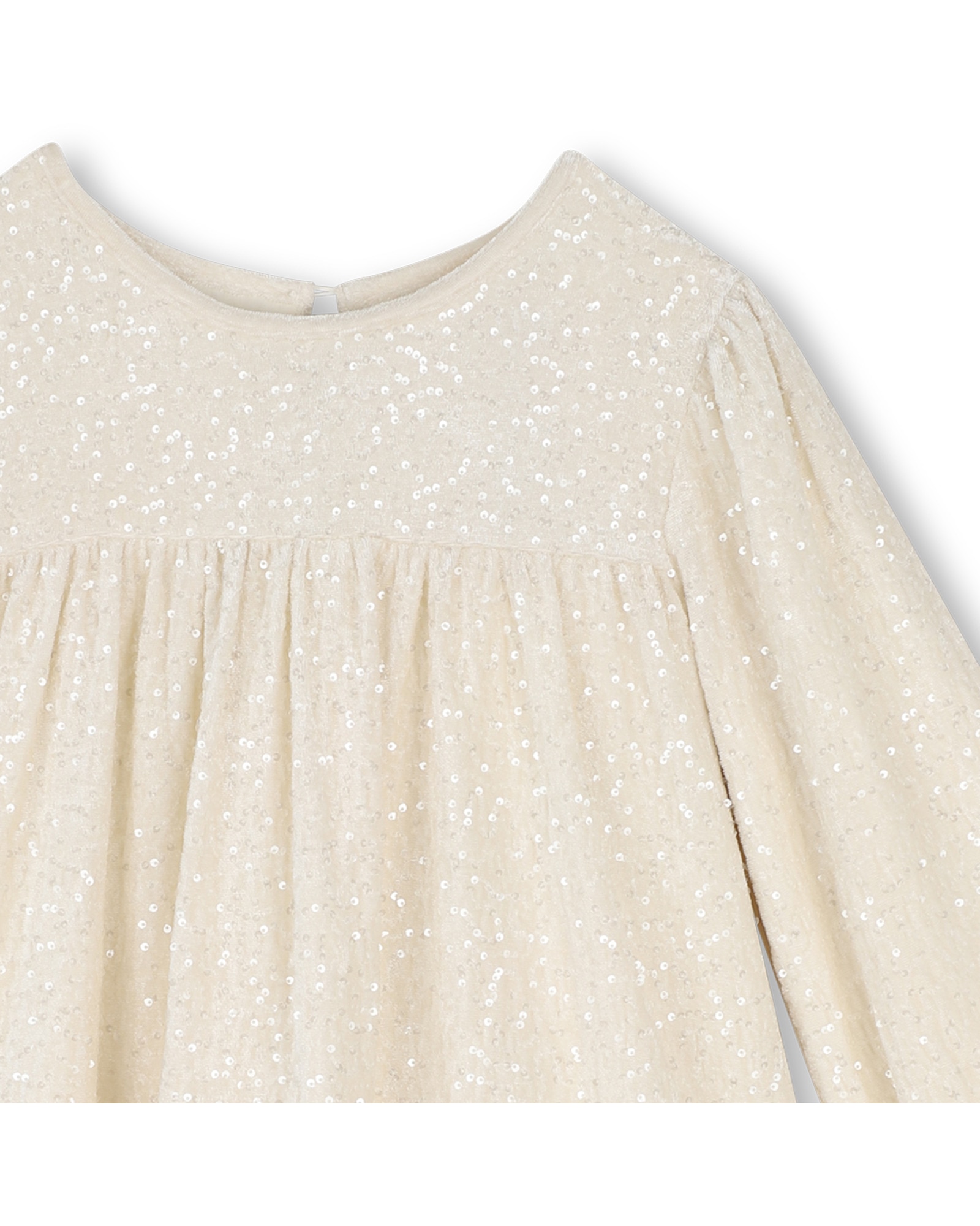 Vestido de niña de manga larga con fantasía - Billieblush - Gris claro Gris claro-2