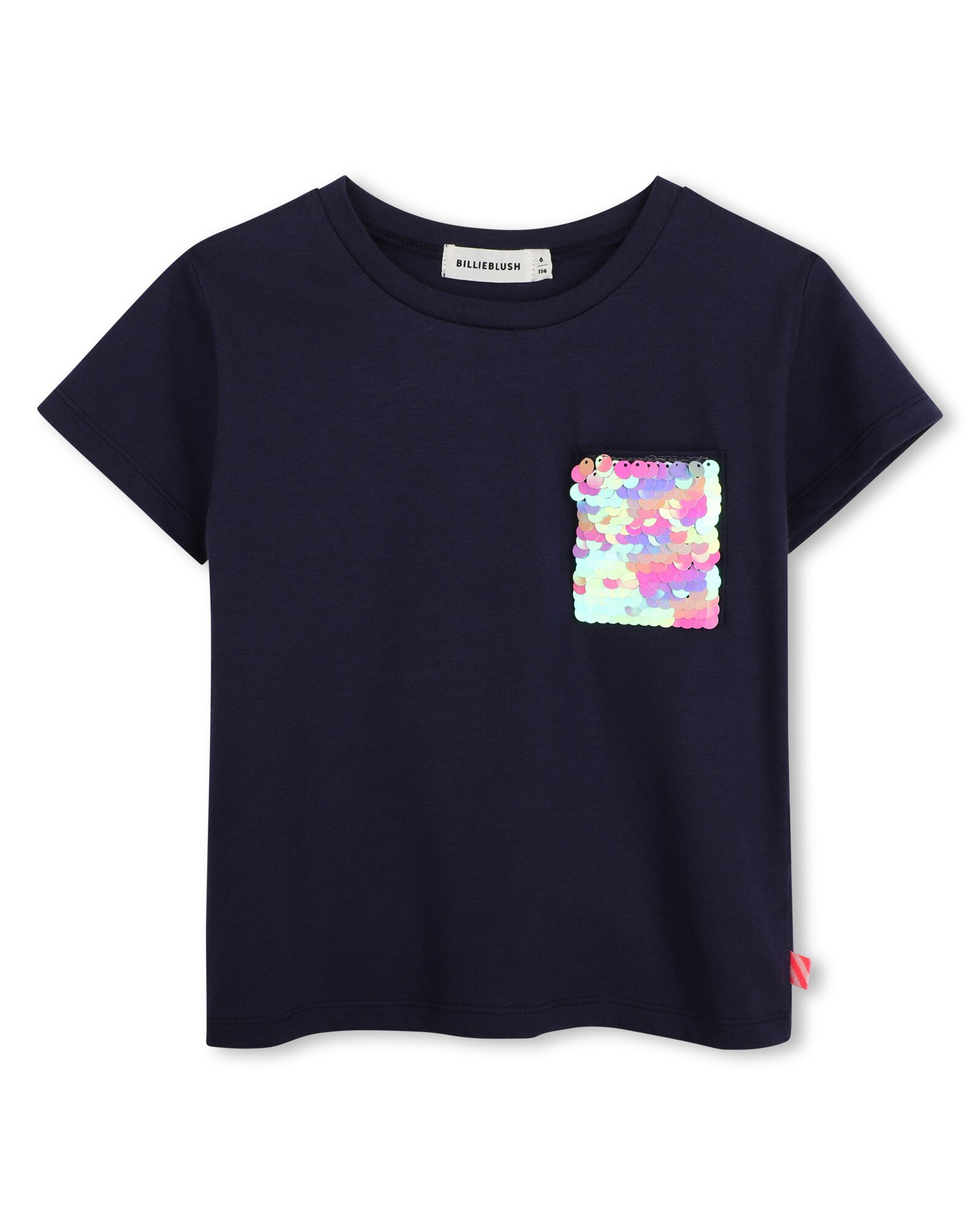 Imagen 0 de Camiseta de niña de manga corta liso Azul marino