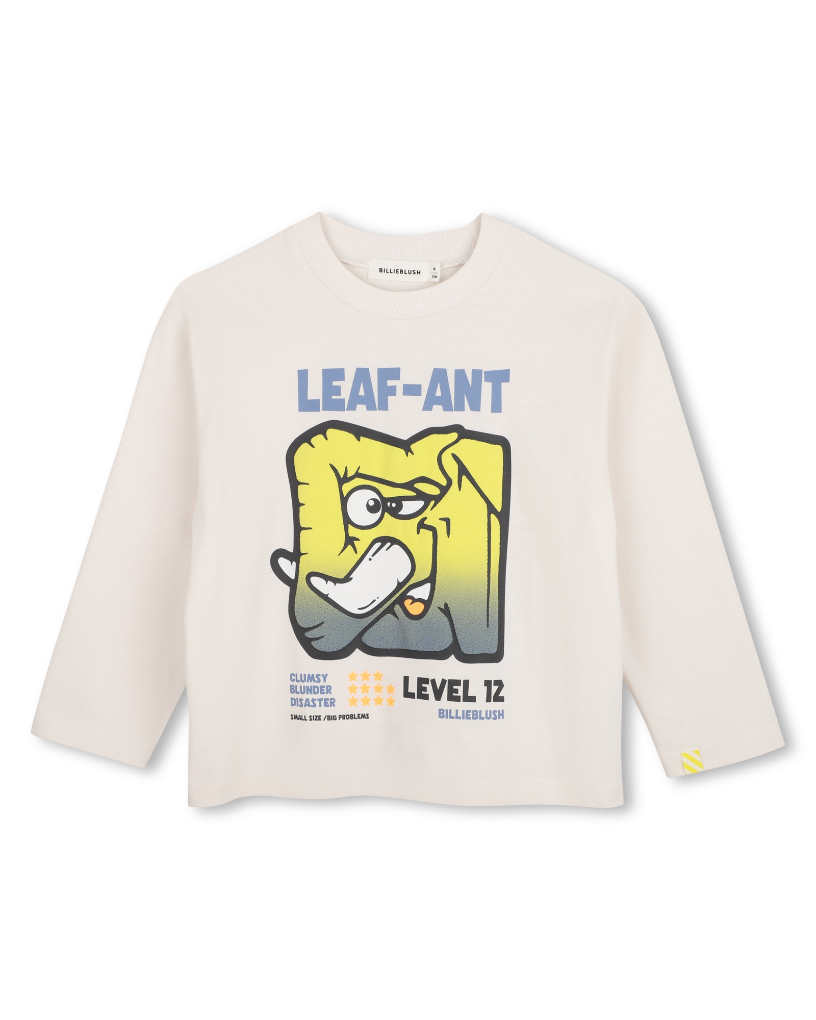 Imagen 0 de Camiseta de niño de manga larga con estampado grande Crudo