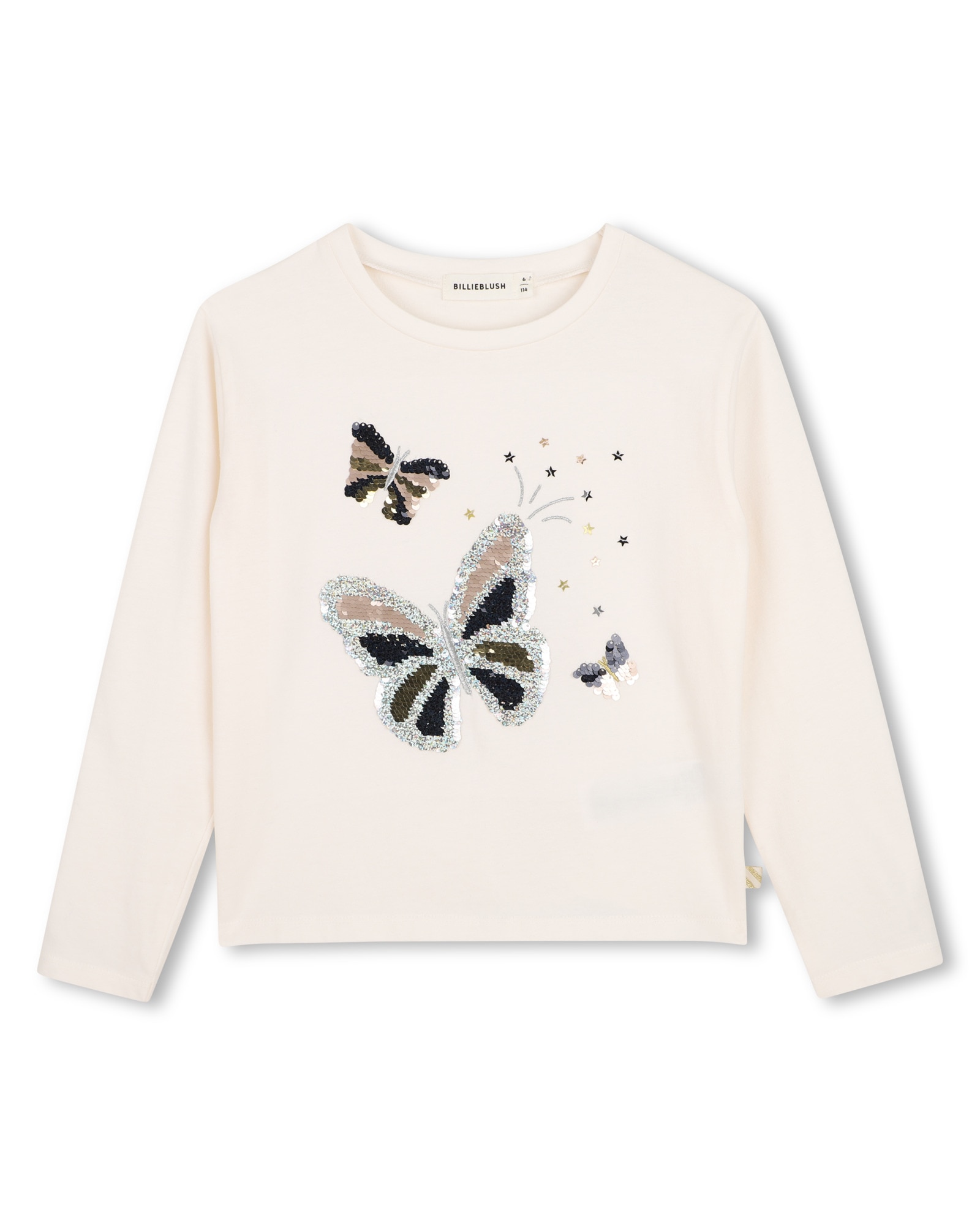 Camiseta de niña de manga larga con estampado grande - Billieblush - Crudo Crudo-1