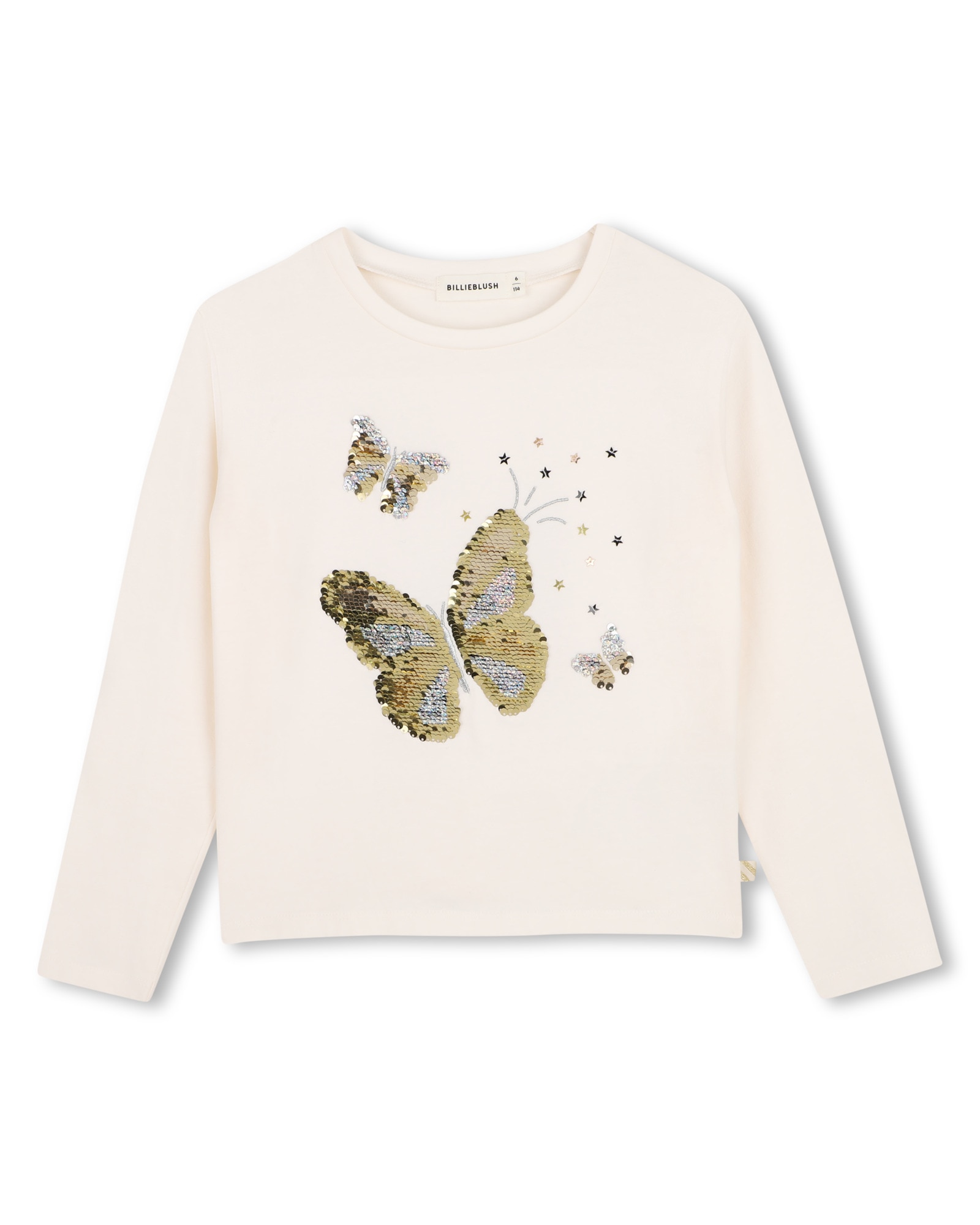 Camiseta de niña de manga larga con estampado grande - Billieblush - Crudo Crudo-3