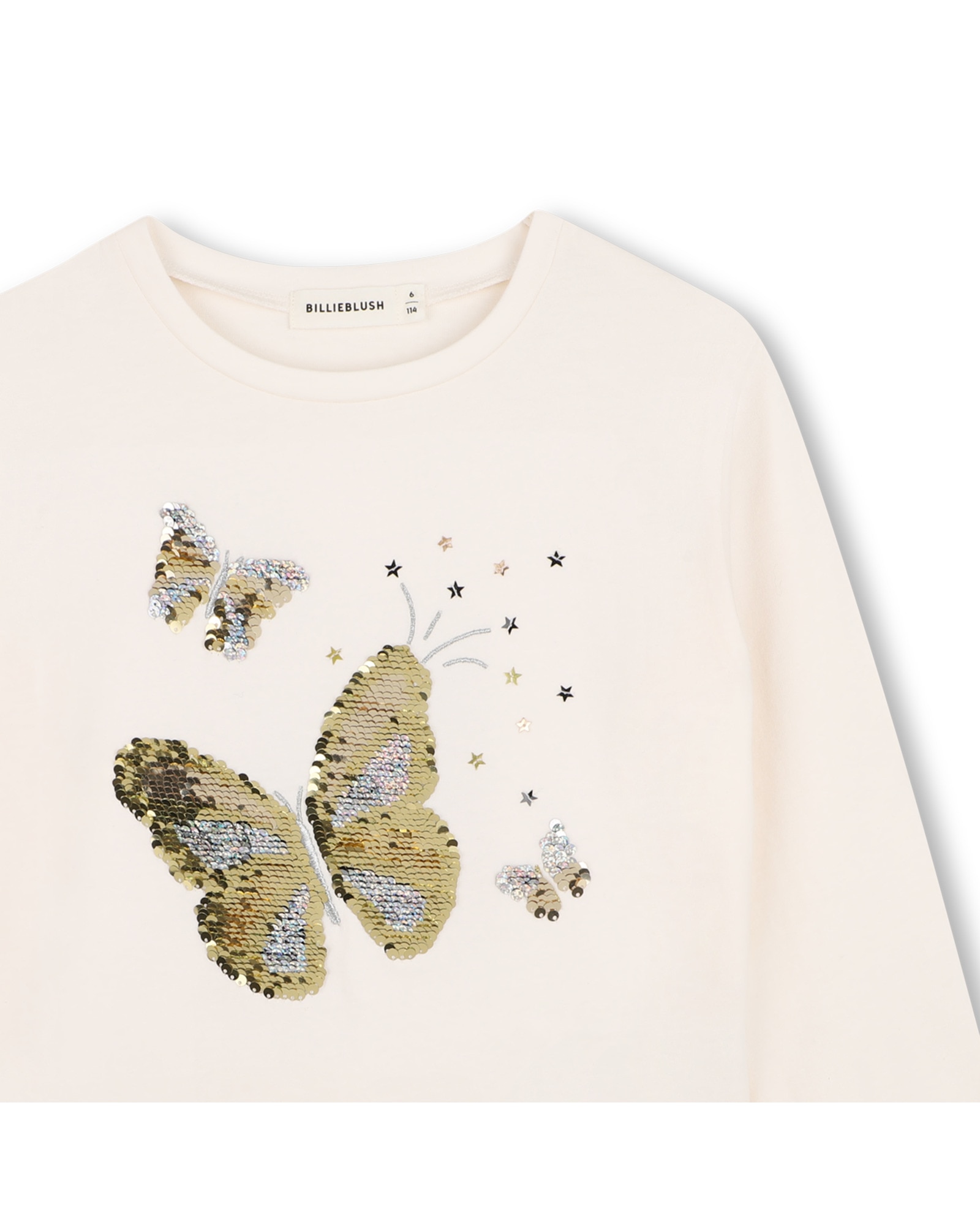 Camiseta de niña de manga larga con estampado grande - Billieblush - Crudo Crudo-4