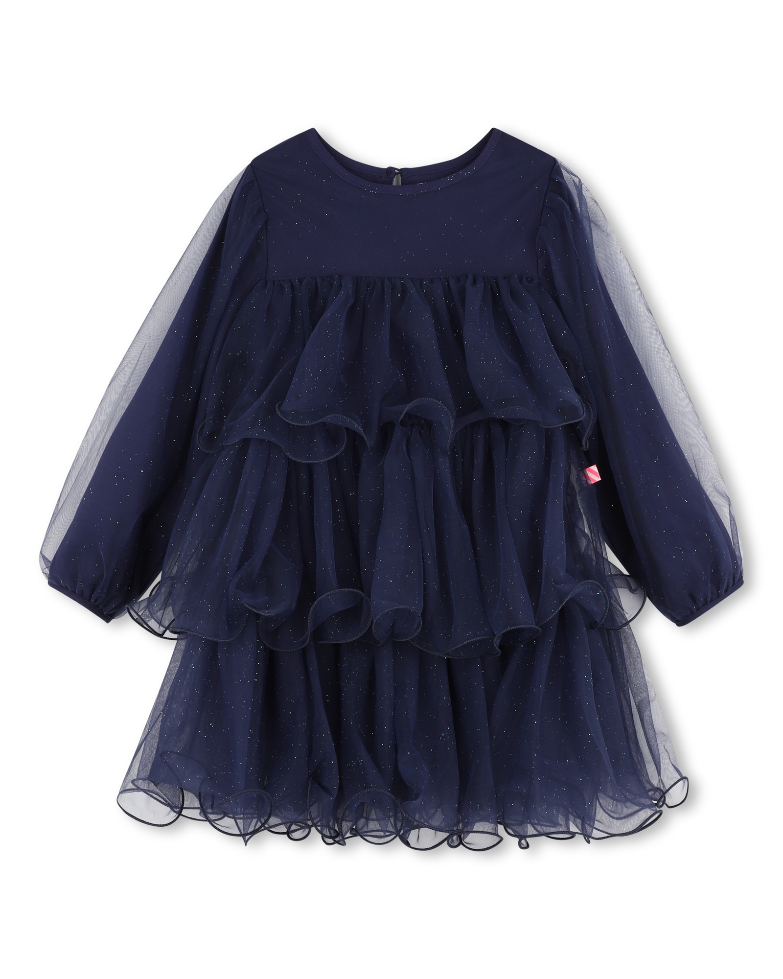Imagen 0 de Vestido de niña de manga larga con fantasía Azul marino