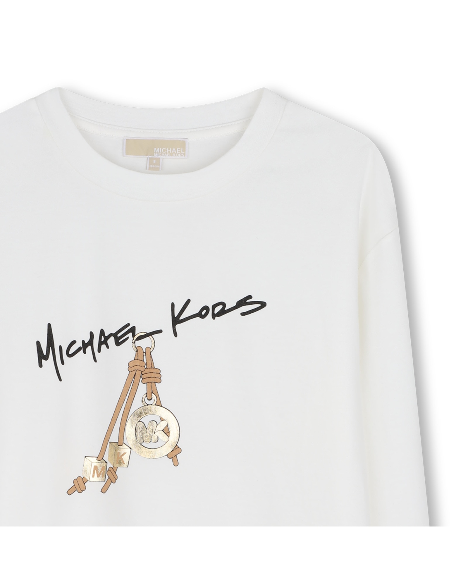 Imagen 2 de Camiseta de niña de manga larga con estampado grande - Michael Kors - Blanco Blanco