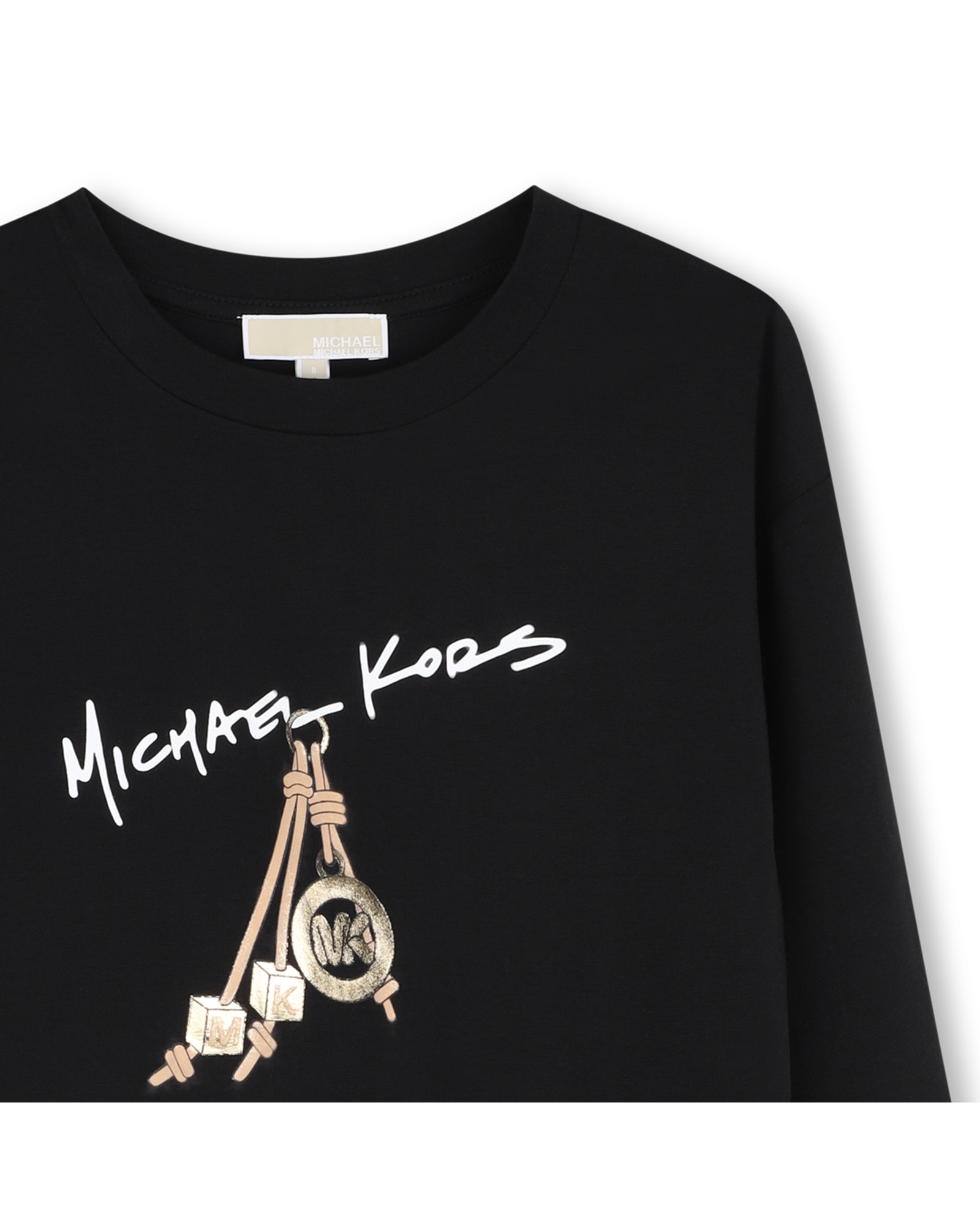 Imagen 2 de Camiseta de niña de manga larga con estampado grande - Michael Kors - Negro Negro