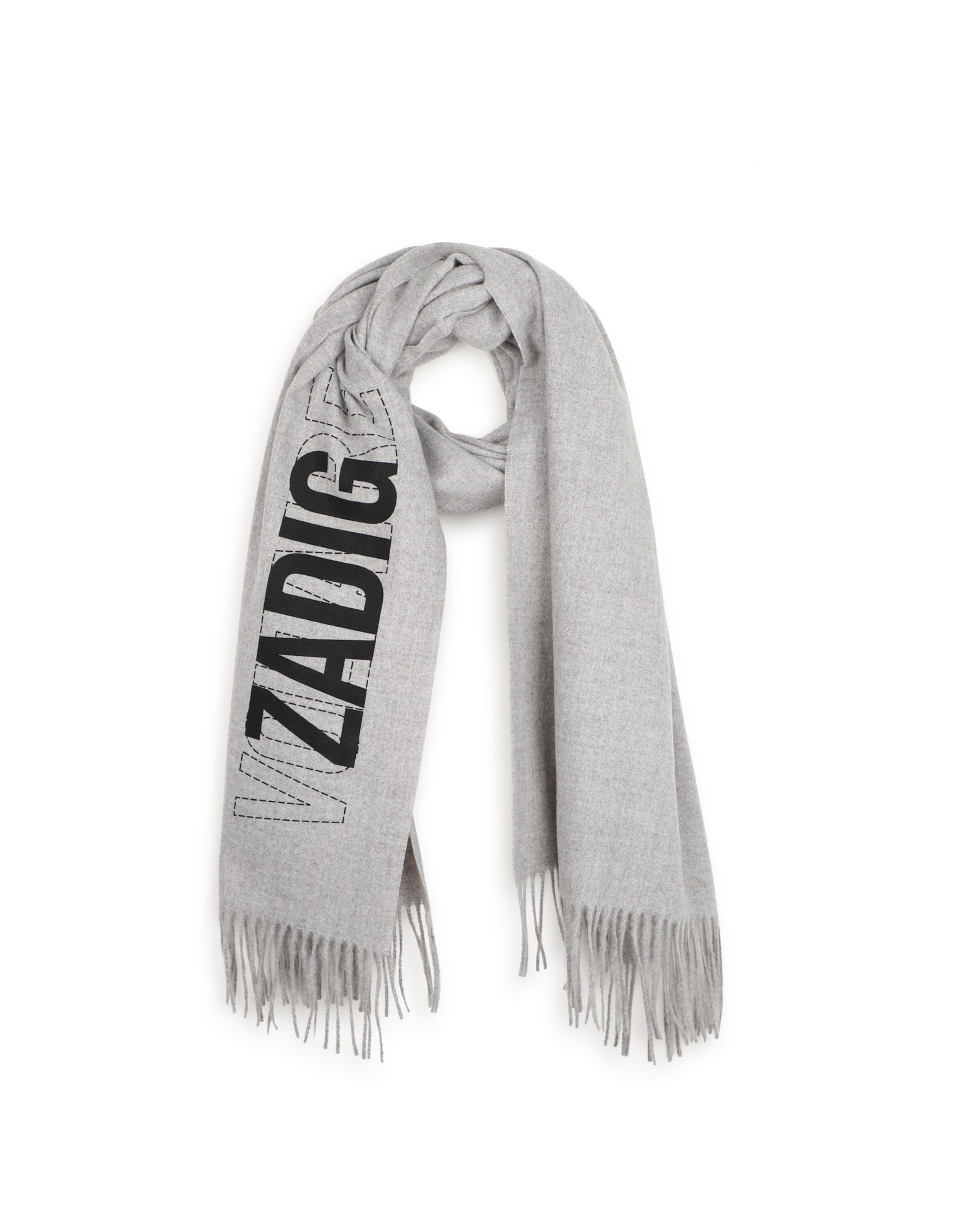 Bufanda de niña liso - Zadig & Voltaire - Gris Gris-3