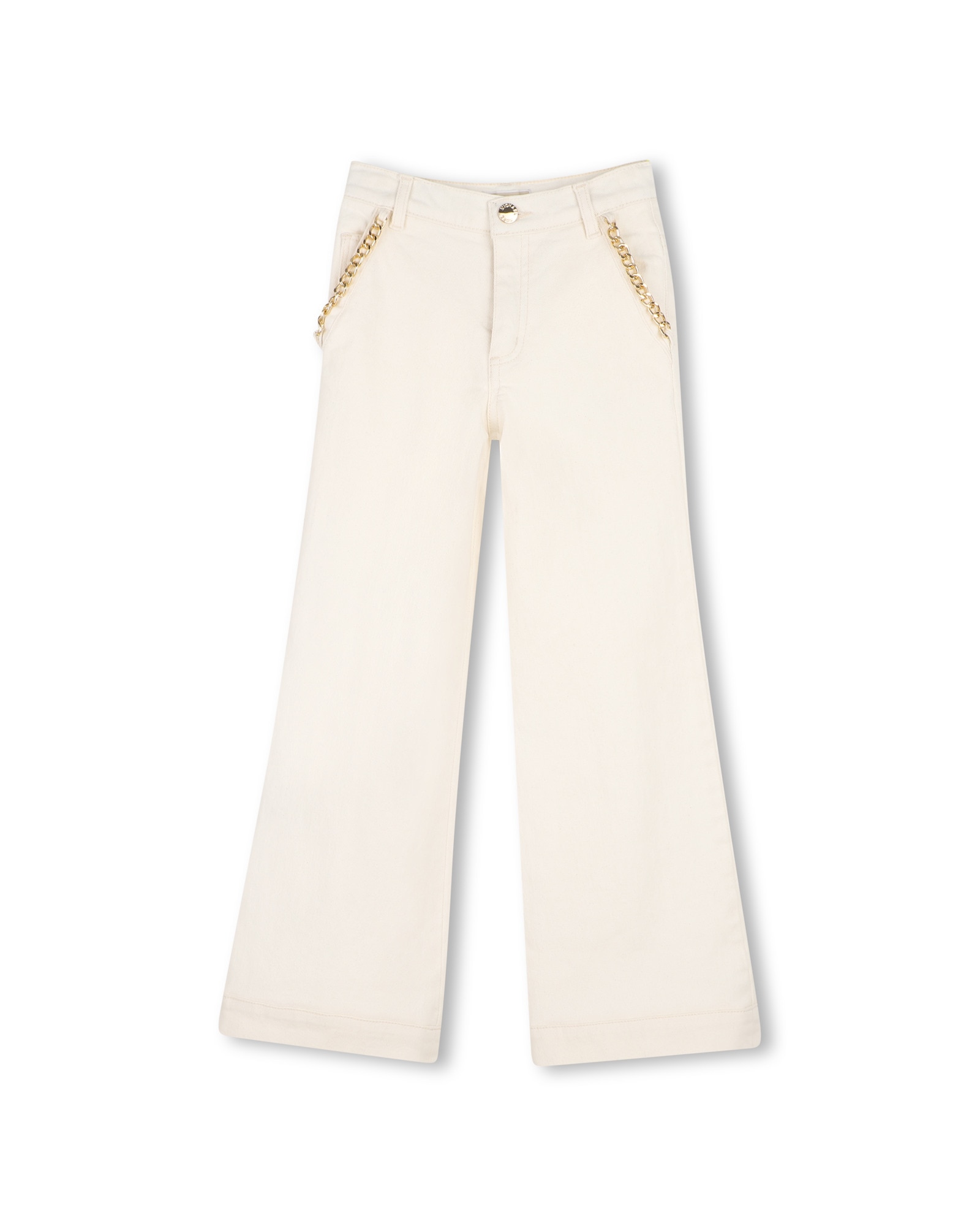 Imagen 0 de Pantalón cinco bolsillos de niña liso Crema