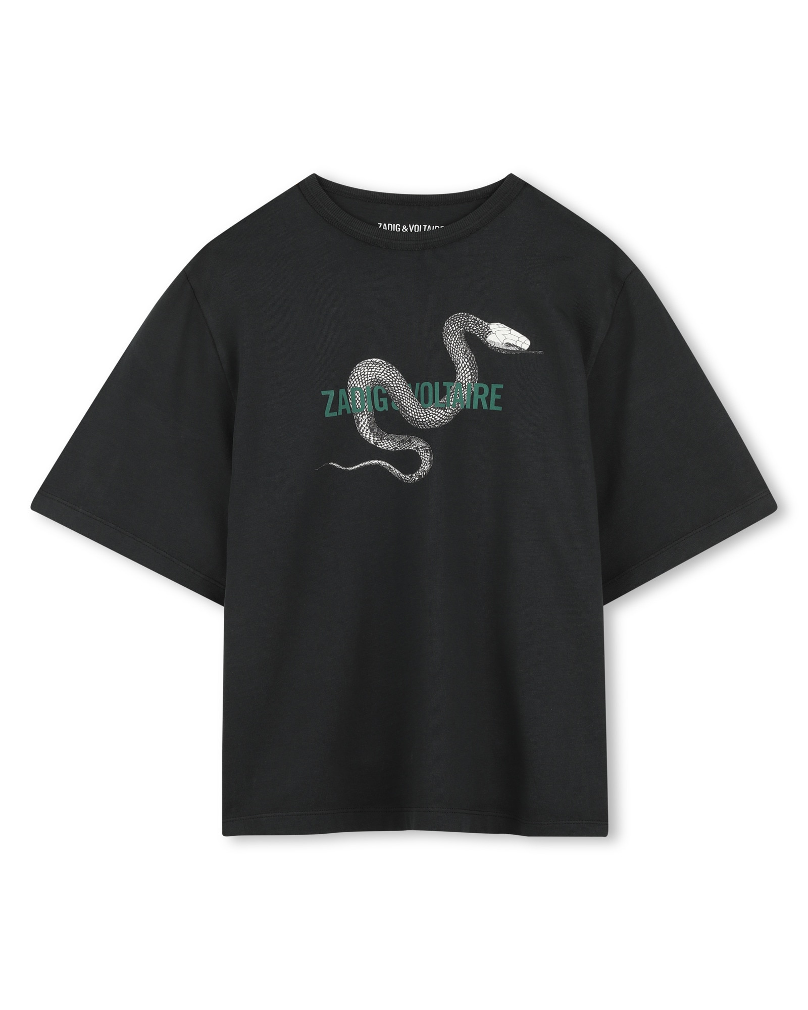 Imagen 0 de Camiseta de niño de manga corta con estampado grande Negro
