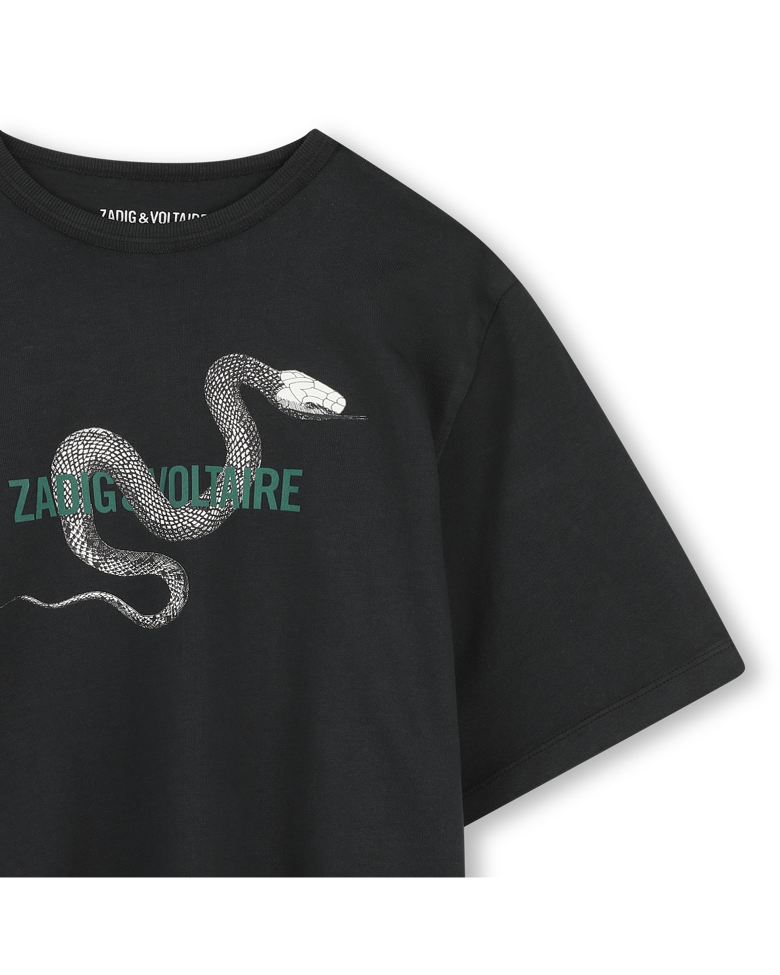 Camiseta de niño de manga corta con estampado grande - Zadig & Voltaire - Negro Negro-2
