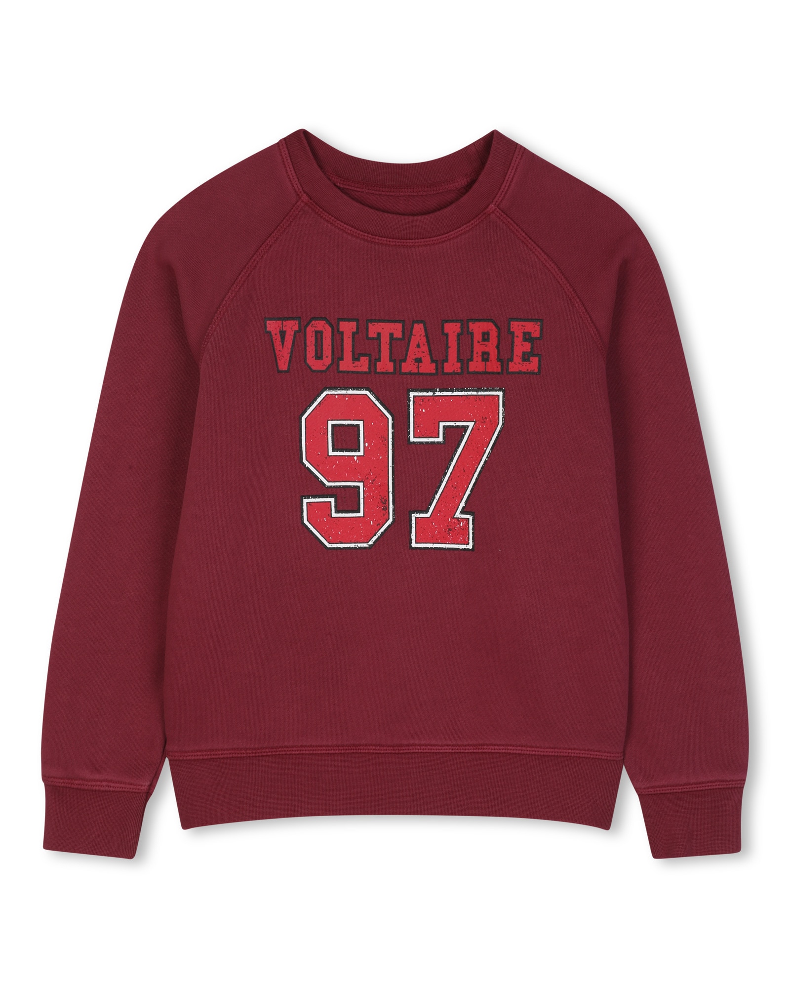 Imagen 0 de Sudadera con capucha de niño con estampado grande Burdeos