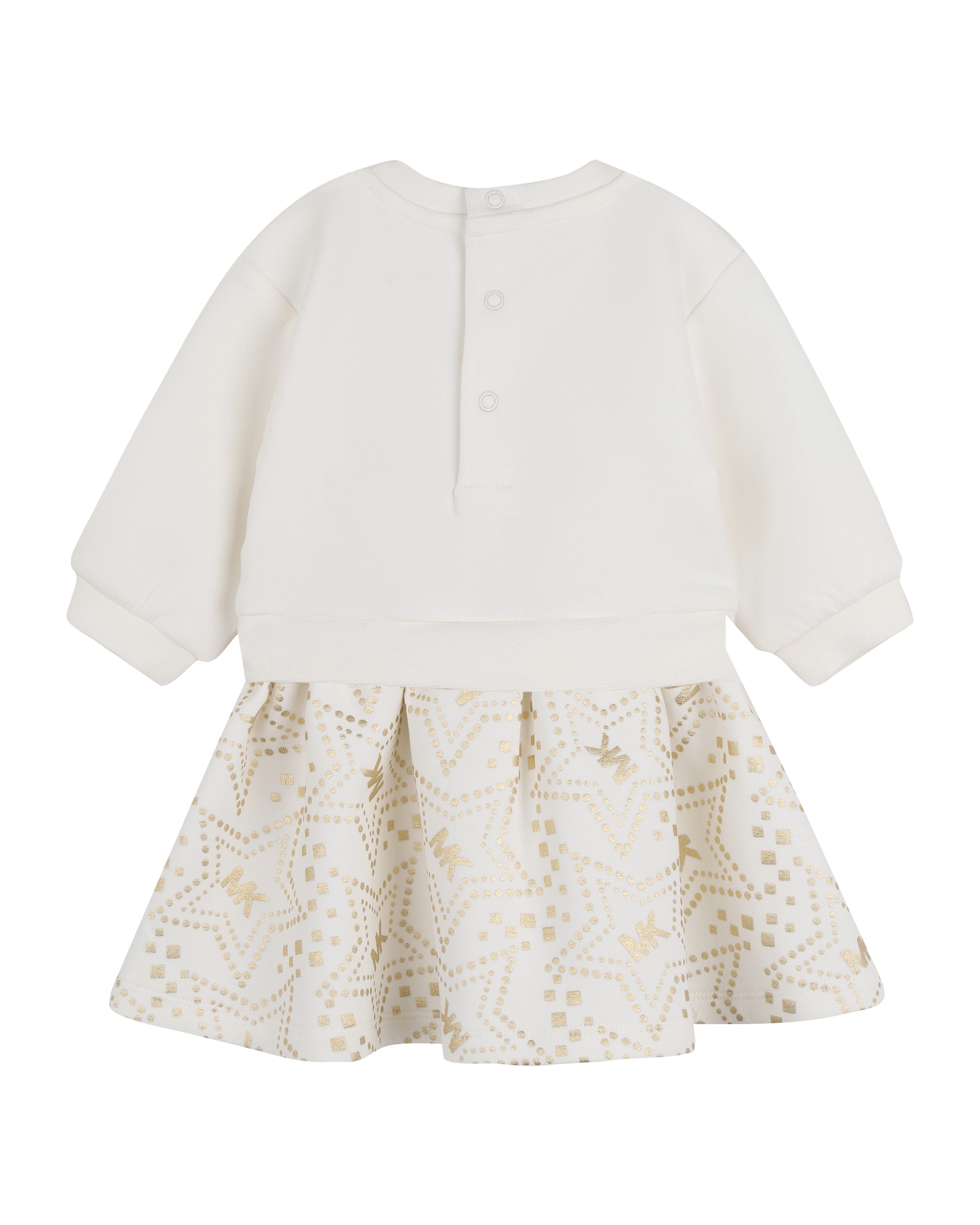 Imagen 3 de Vestido de bebé niña de manga larga liso - Michael Kors - Blanco Blanco