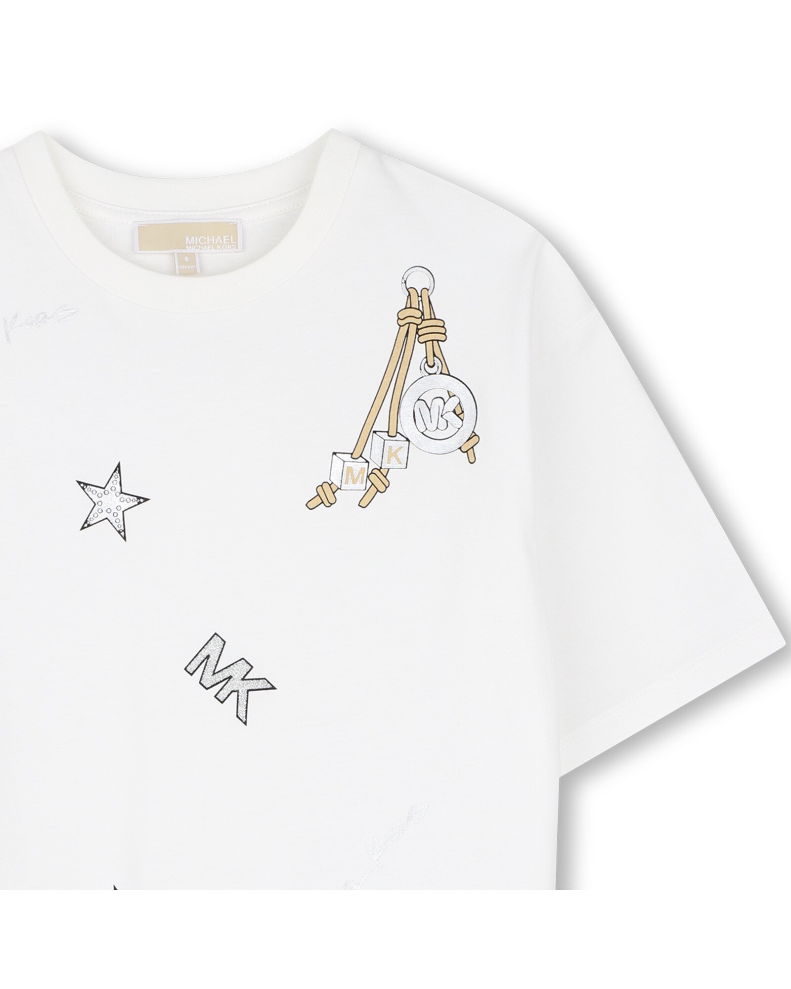 Imagen 2 de Camiseta de niña de manga corta con fantasía - Michael Kors - Blanco Blanco
