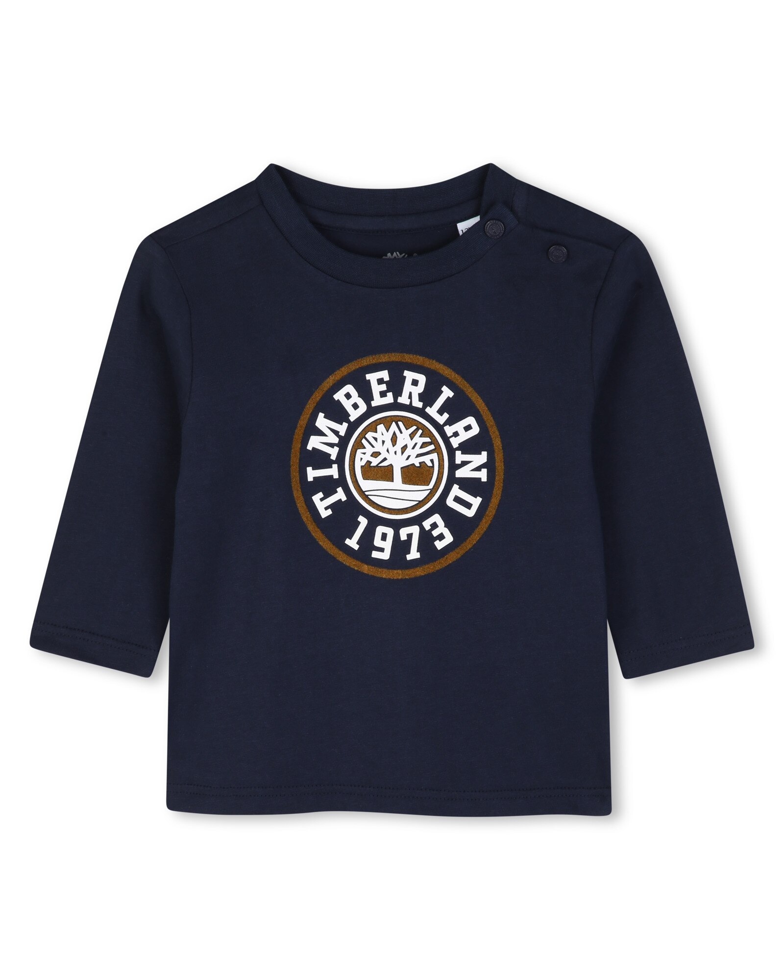 Imagen 0 de Camiseta de bebé niño de manga larga liso Azul marino