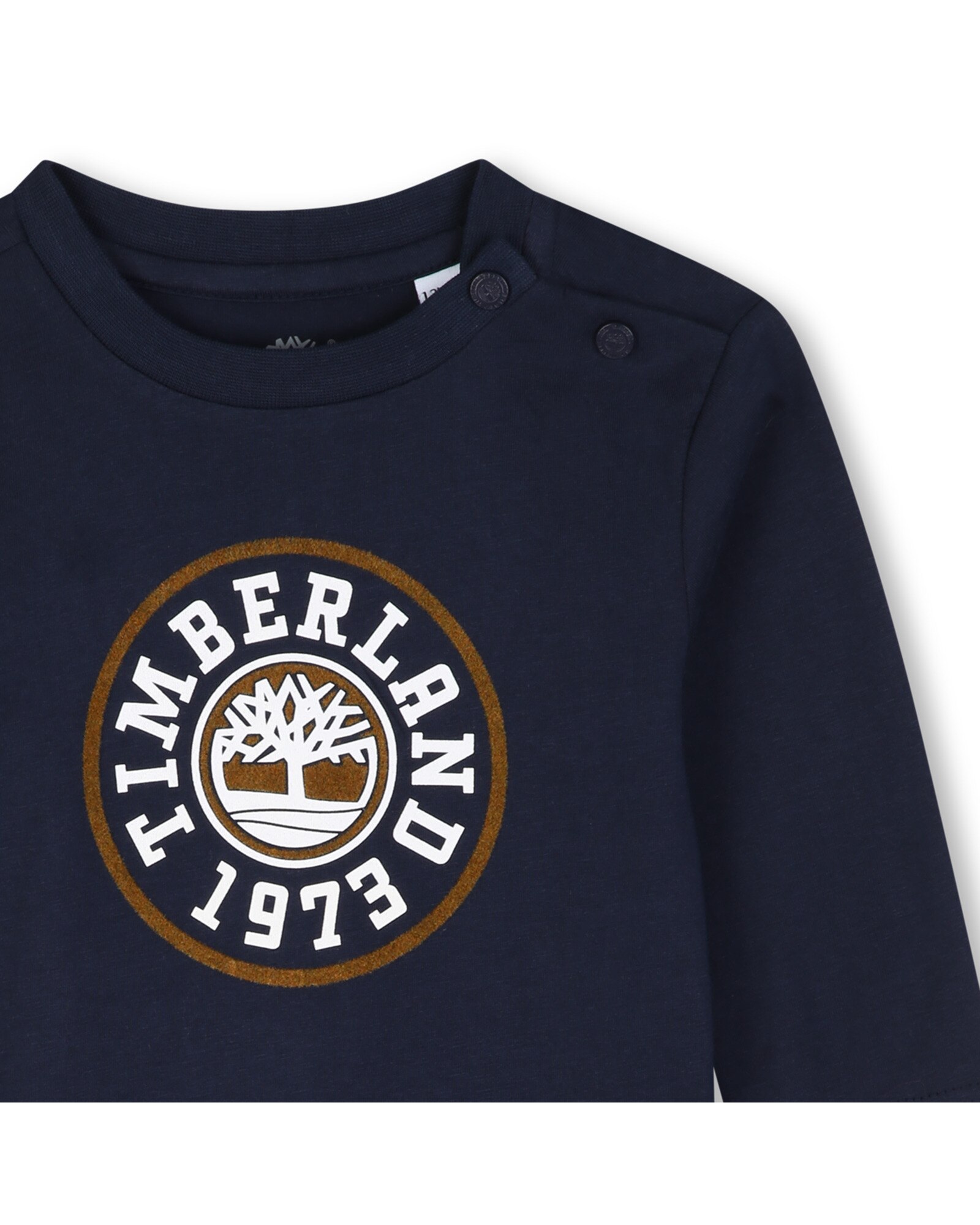 Camiseta de bebé niño de manga larga liso - Timberland - Azul marino Azul marino-2