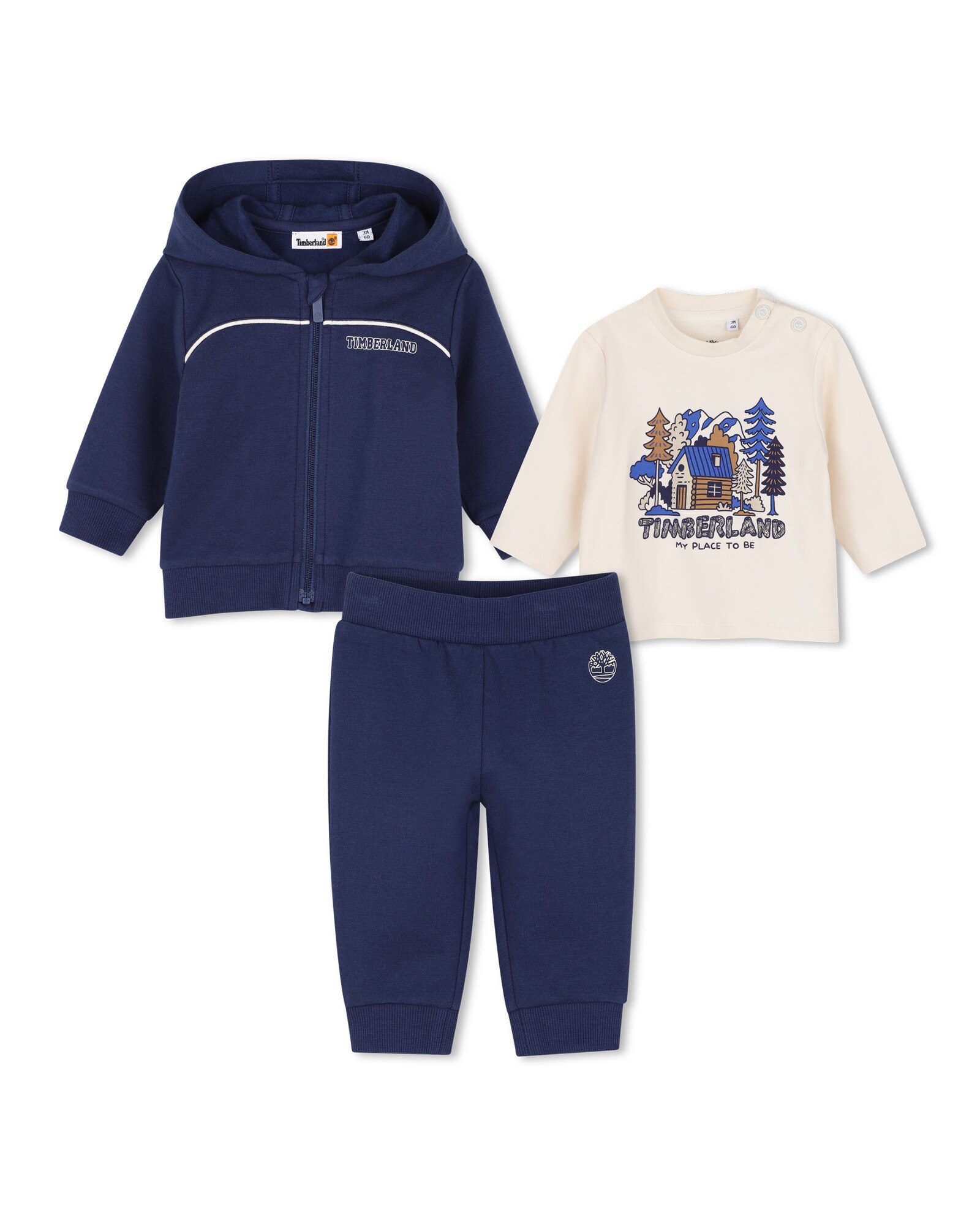 Imagen 0 de Conjunto de bebé niño con estampado grande Azul marino