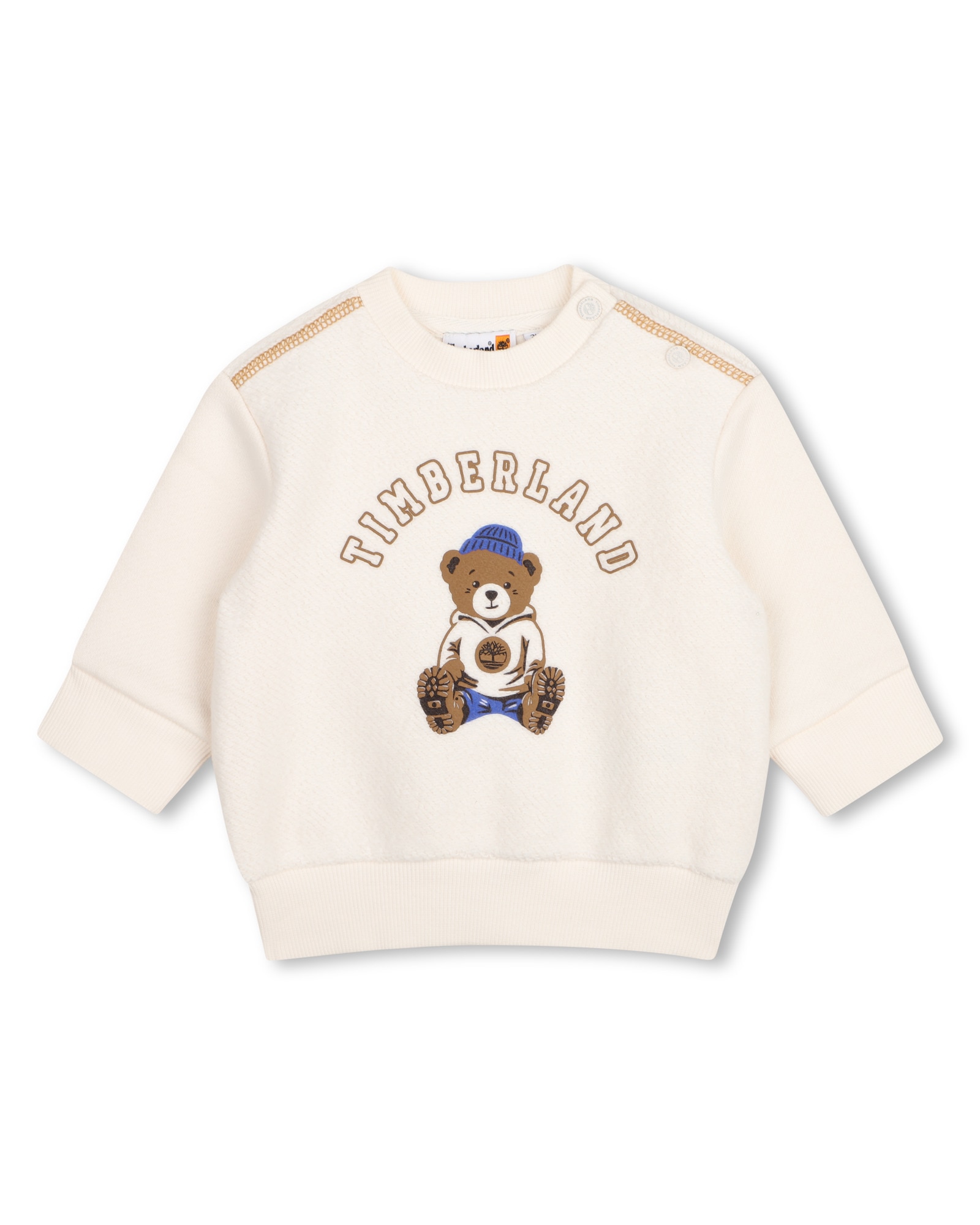 Imagen 0 de Sudadera con capucha de bebé niño con estampado grande Crudo