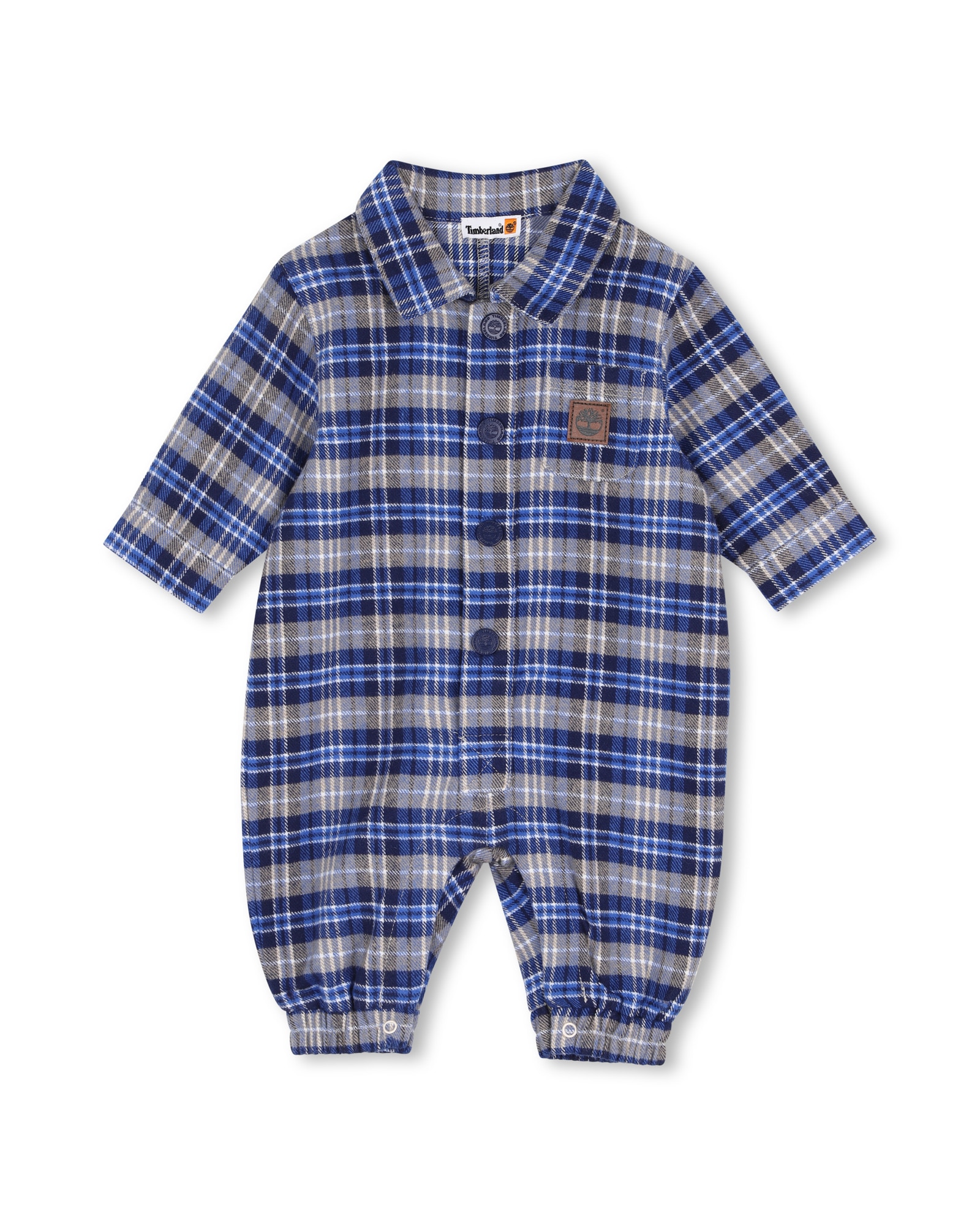 Peto de bebé niño con cuadros - Timberland - Azul marino Azul marino-1