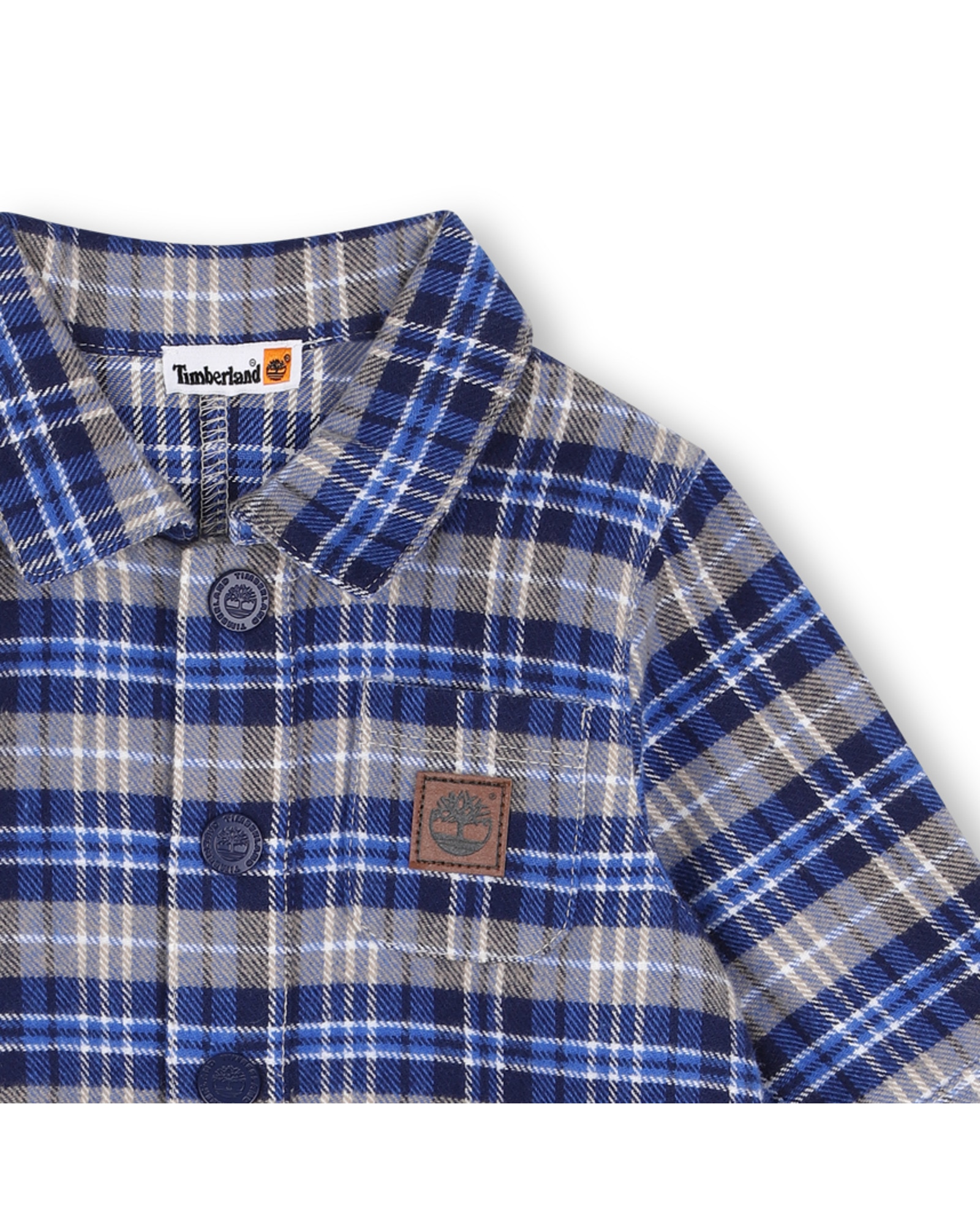 Peto de bebé niño con cuadros - Timberland - Azul marino Azul marino-2