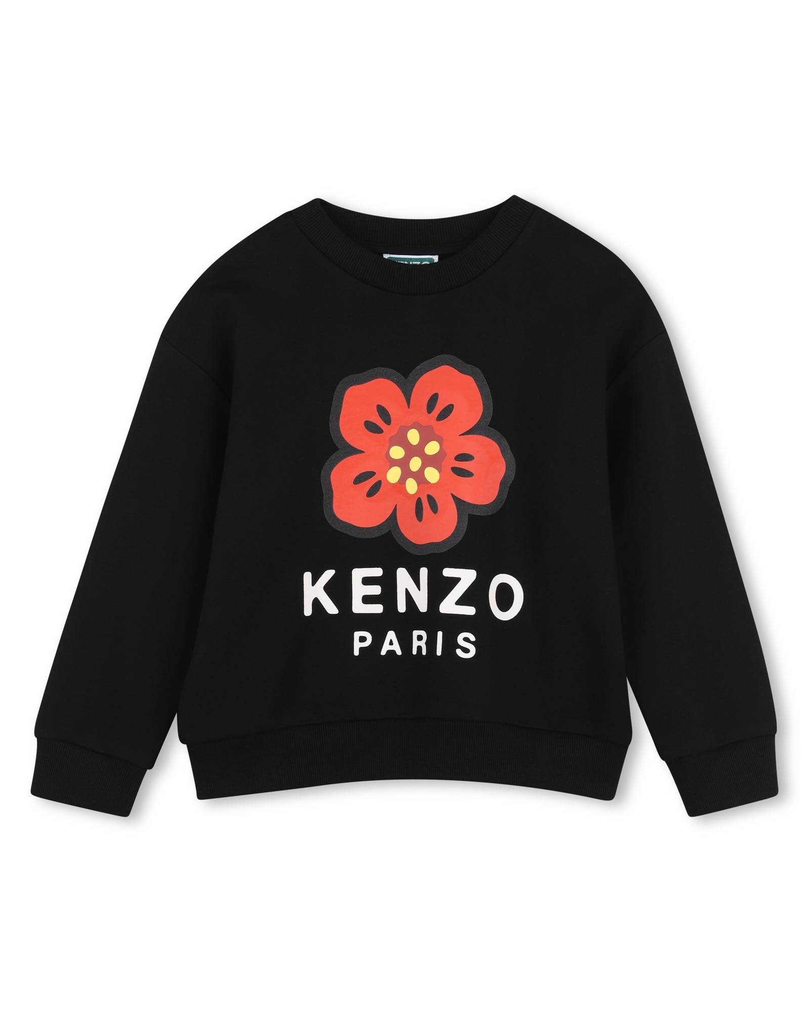 Sudadera con capucha de niña con estampado grande - Kenzo Kids - Negro Negro-1