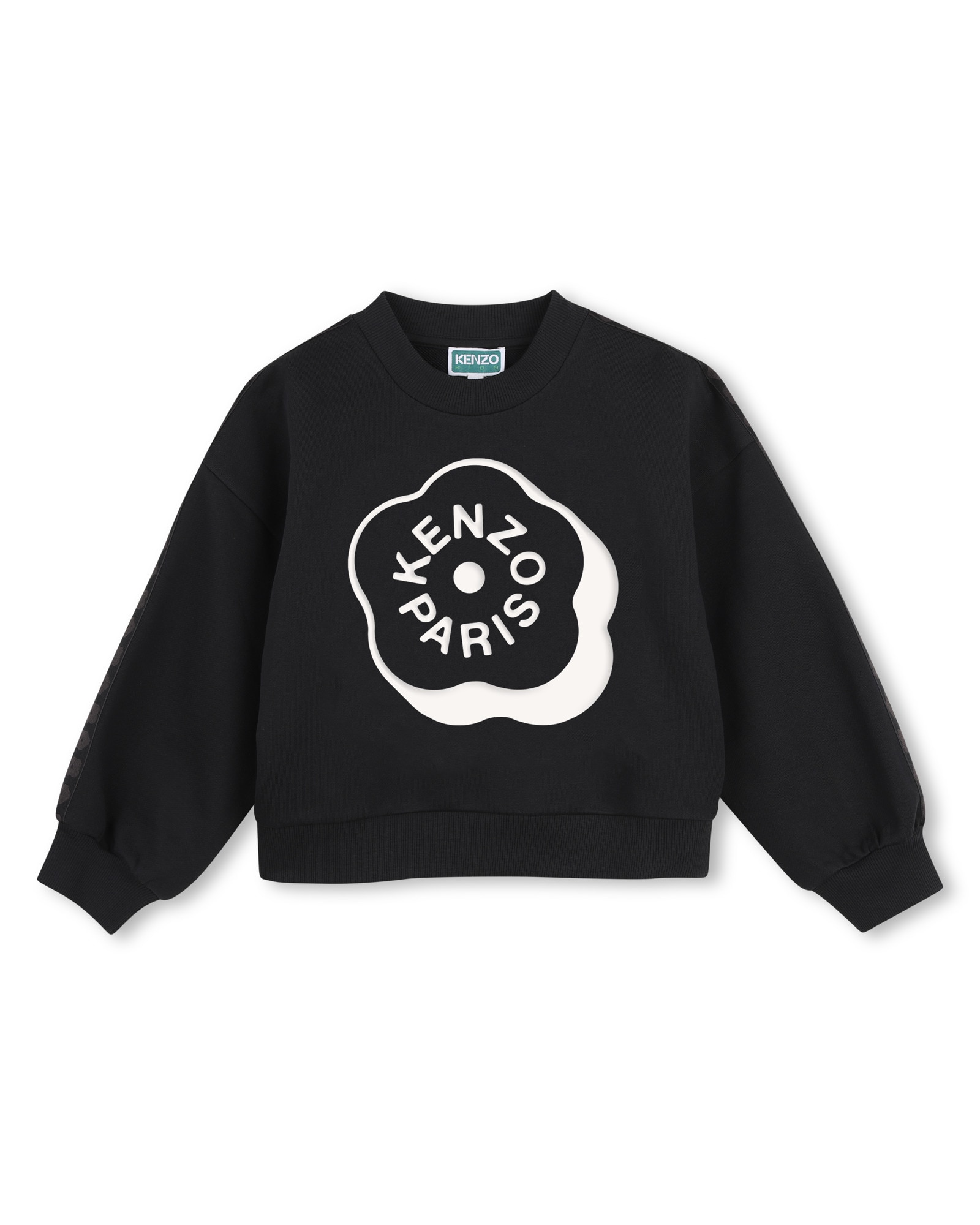 Sudadera con capucha de niña con estampado grande - Kenzo Kids - Negro Negro-1