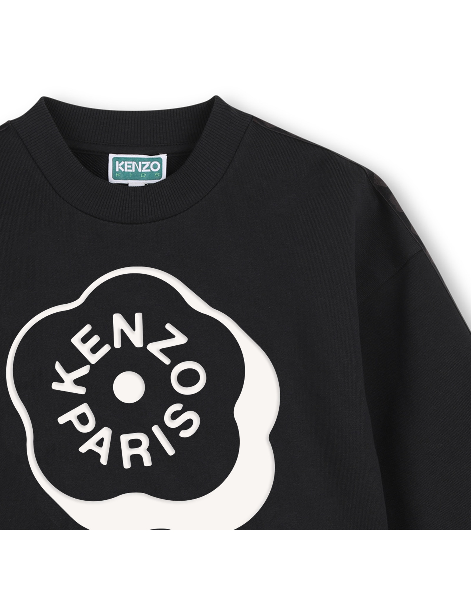 Sudadera con capucha de niña con estampado grande - Kenzo Kids - Negro Negro-2