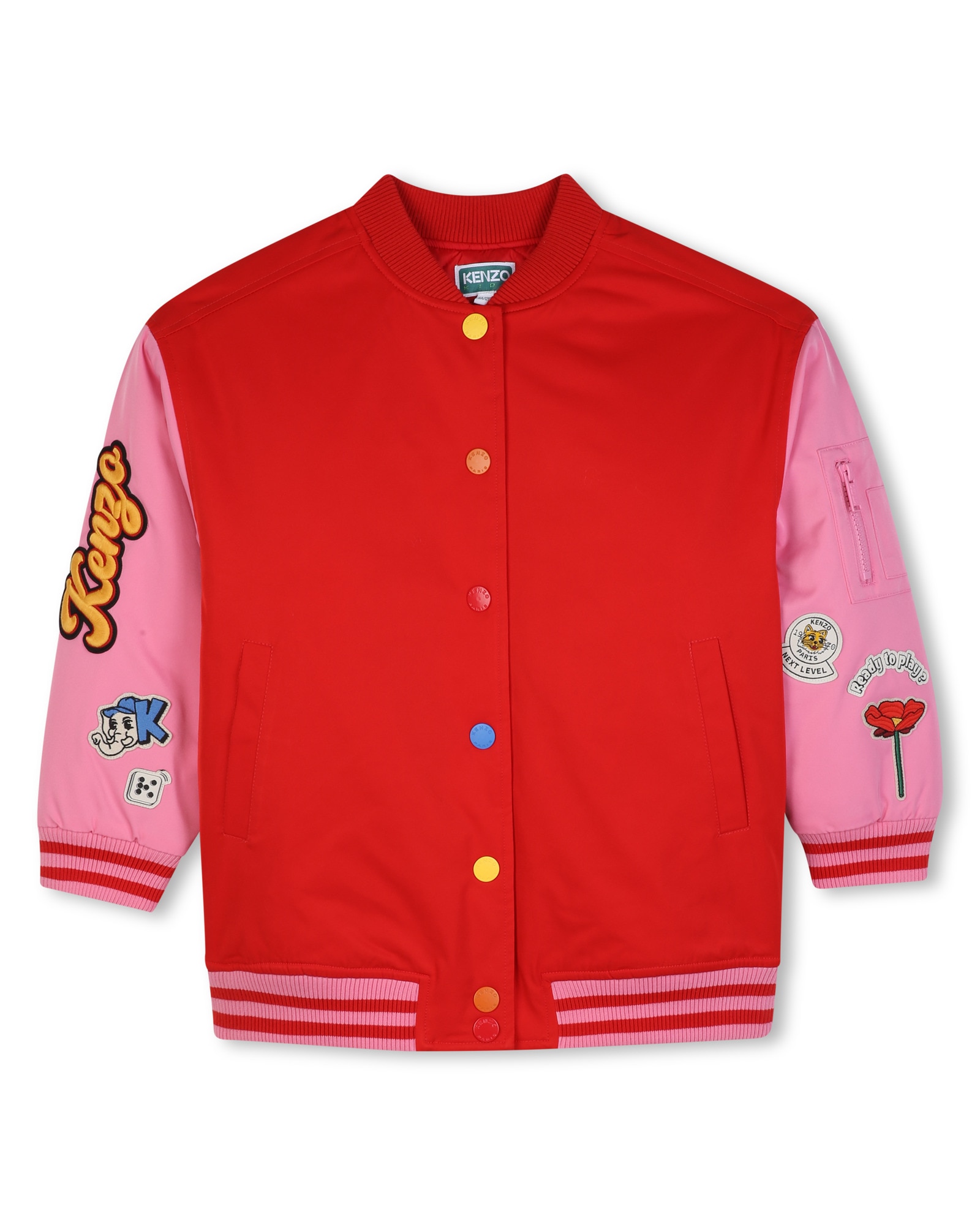 Cazadora de niña con fantasía - Kenzo Kids - Rojo Rojo-1