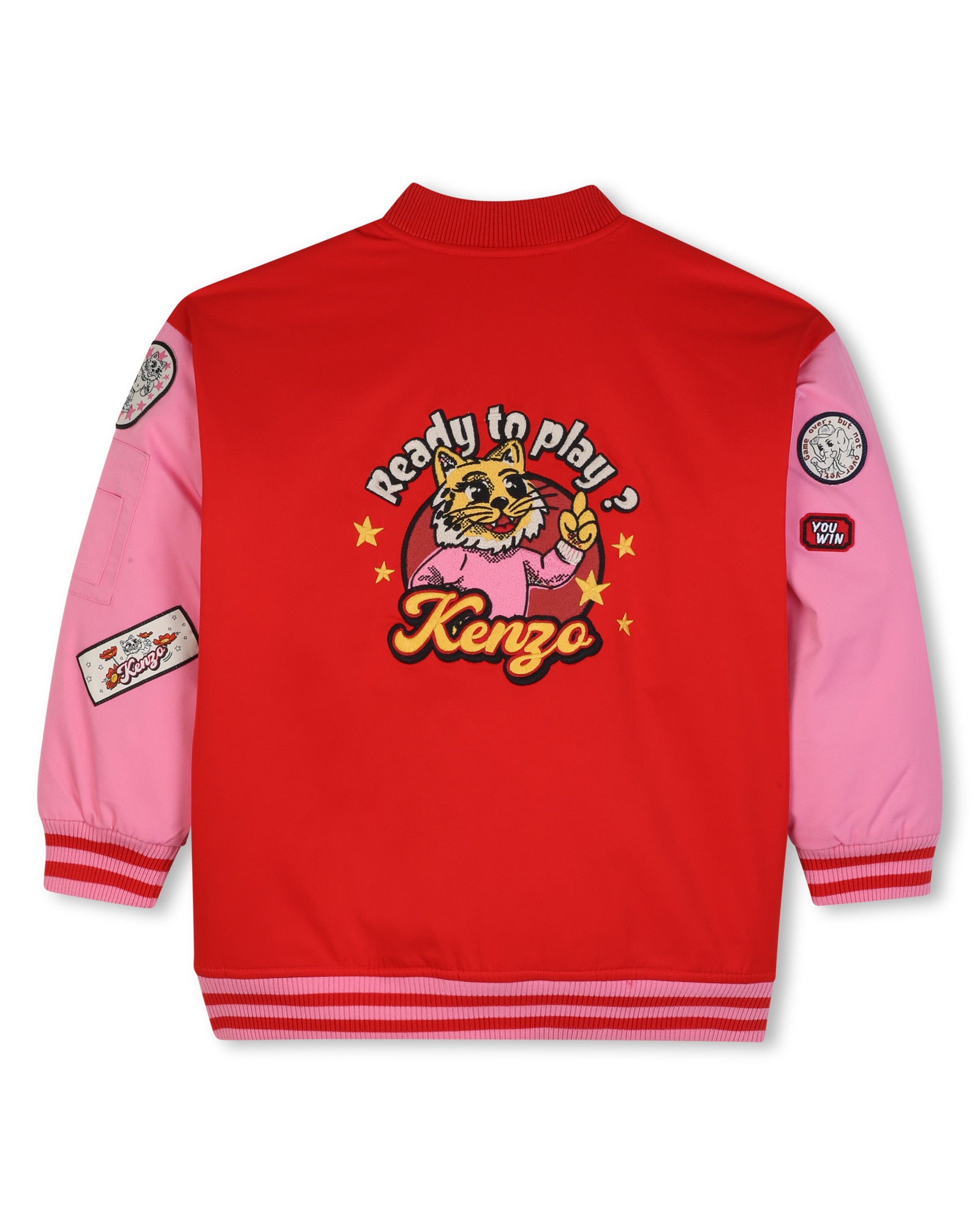 Cazadora de niña con fantasía - Kenzo Kids - Rojo Rojo-3