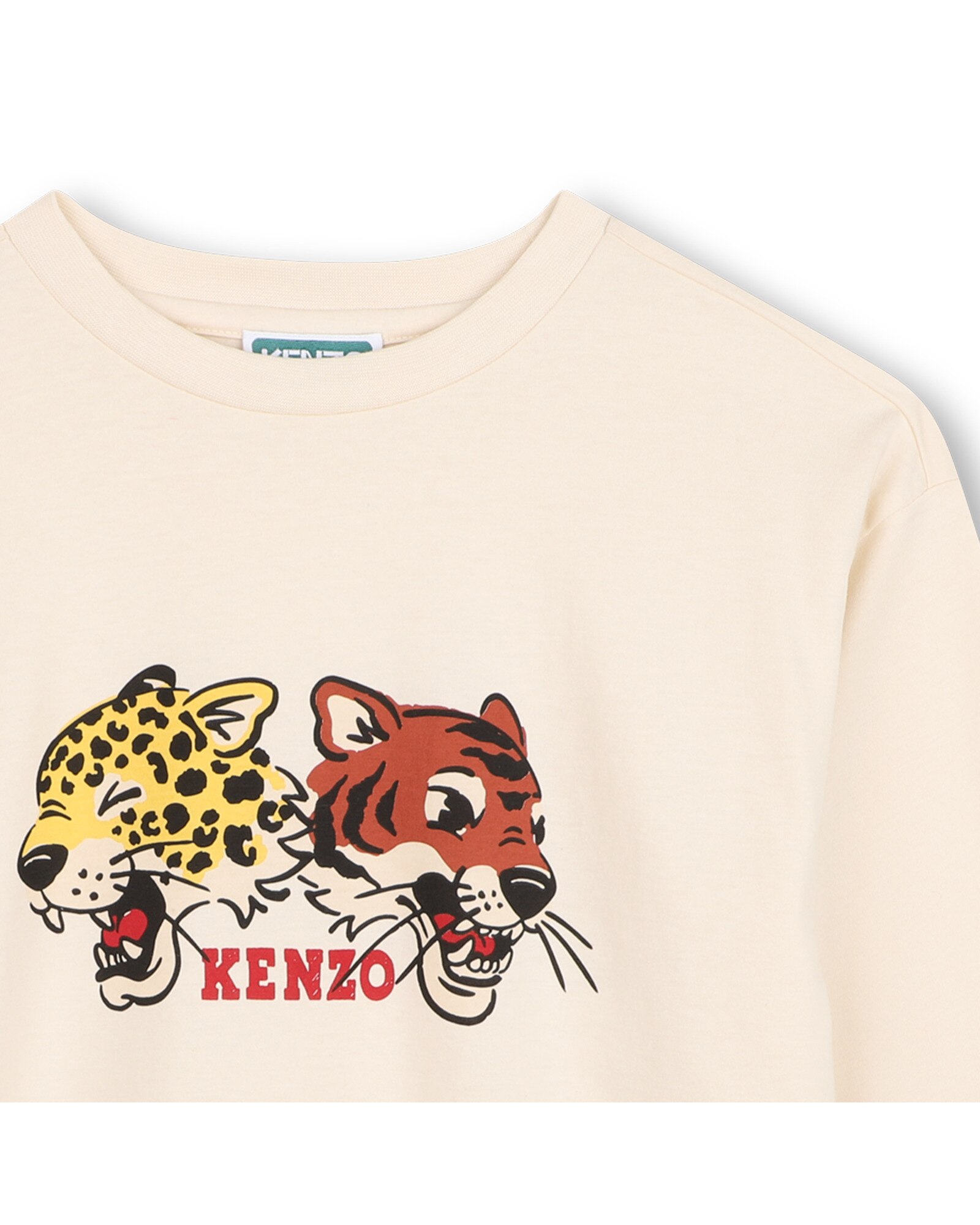 Camiseta de niño de manga larga con estampado grande - Kenzo Kids - Marrón claro Marrón claro-2