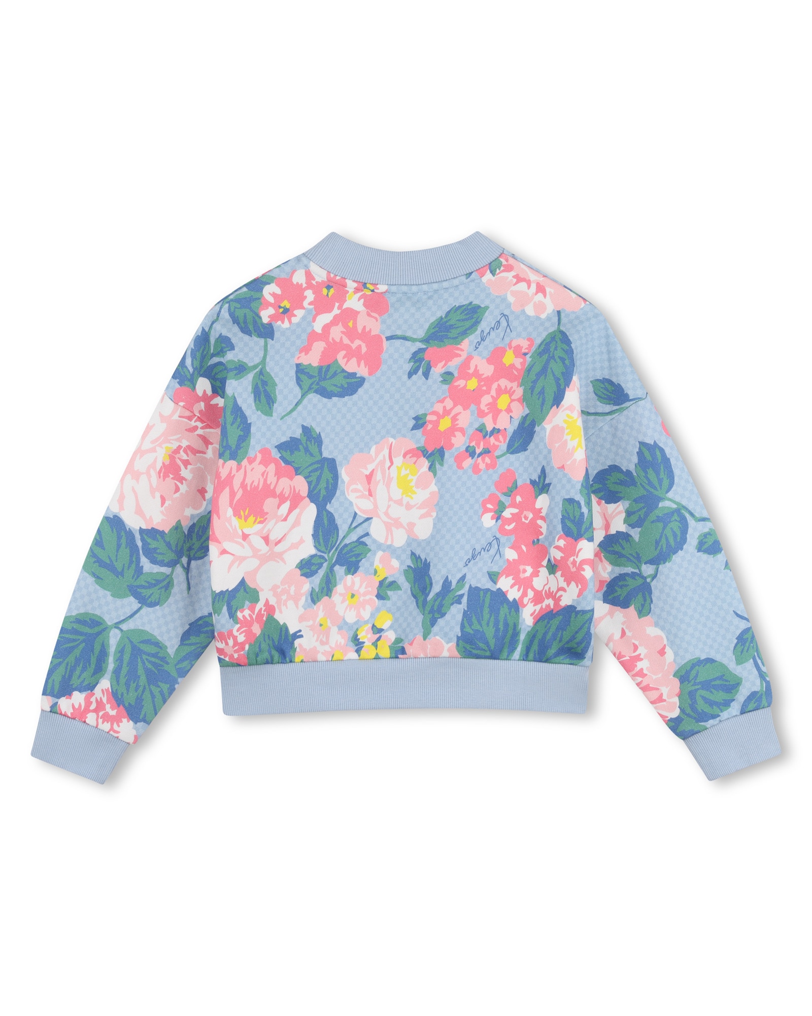 Sudadera con capucha de niña con fantasía - Kenzo Kids - Azul claro Azul claro-3
